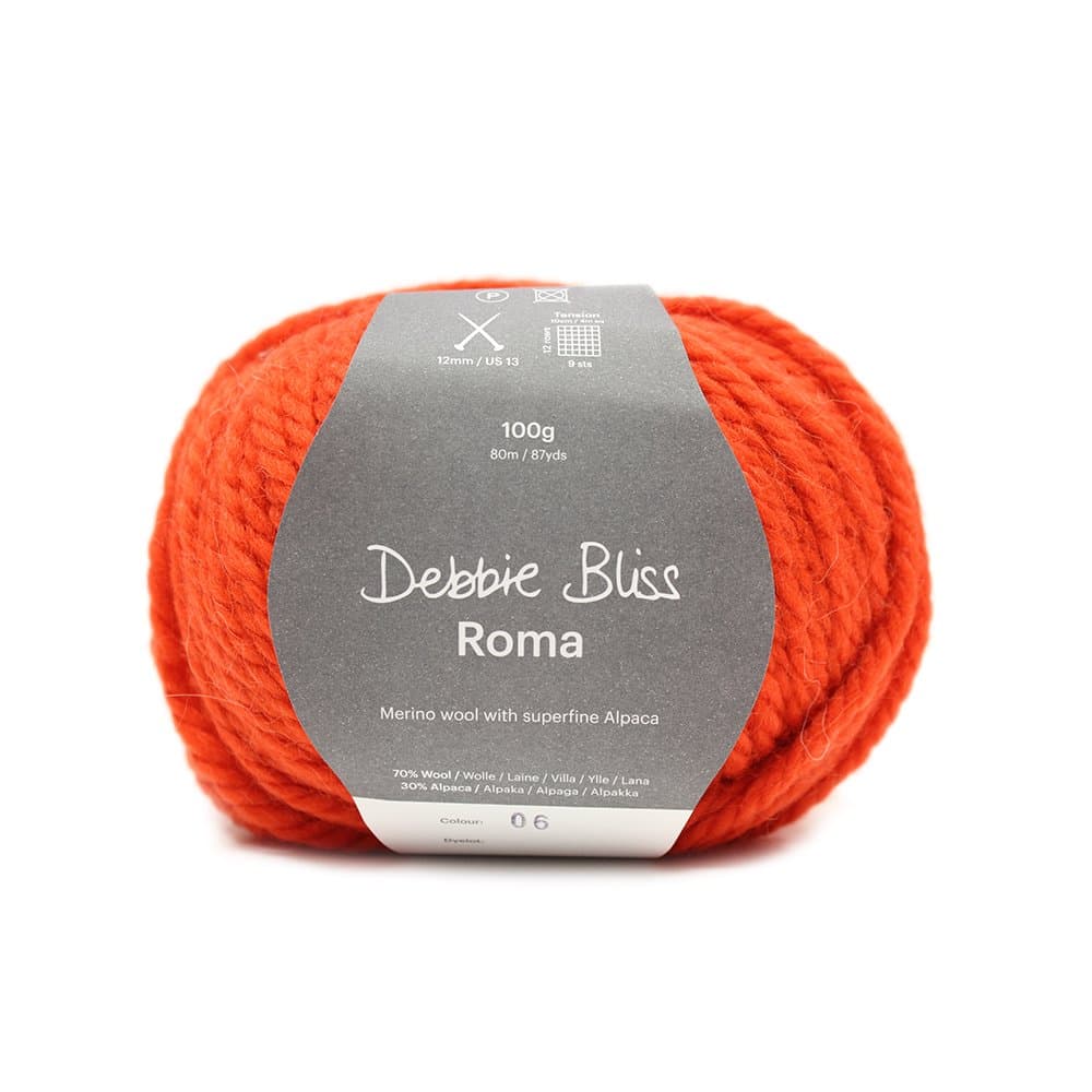 Debbie Bliss Roma, Wool, Blaze, 14 x 14 x 9 cm