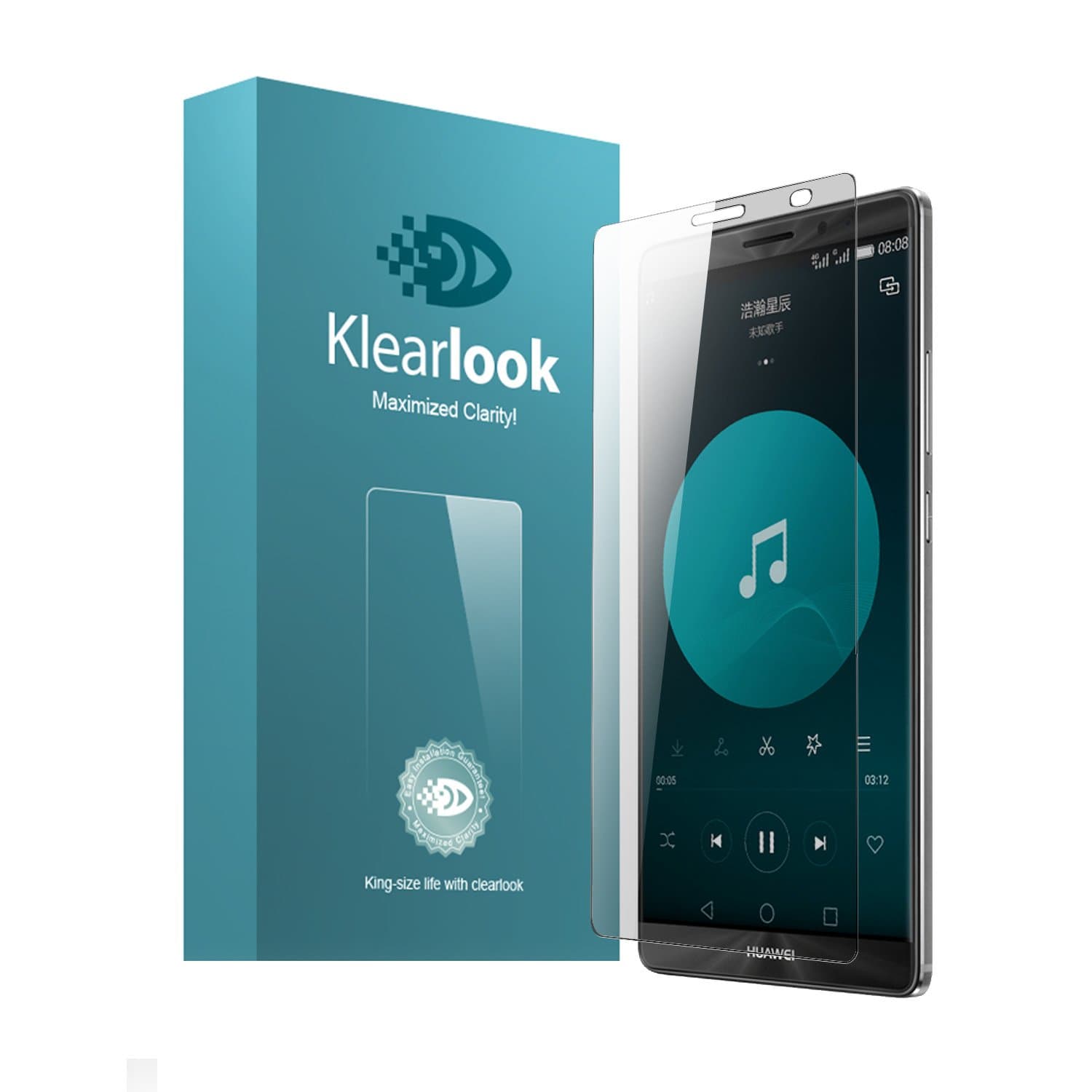 Huawei Mate 8 Screen Protector, Klearlook Crystal Clear Tempered Glass Screen Protector with 0.33mm Thickness and 9H Hardness for Huawei Mate 8