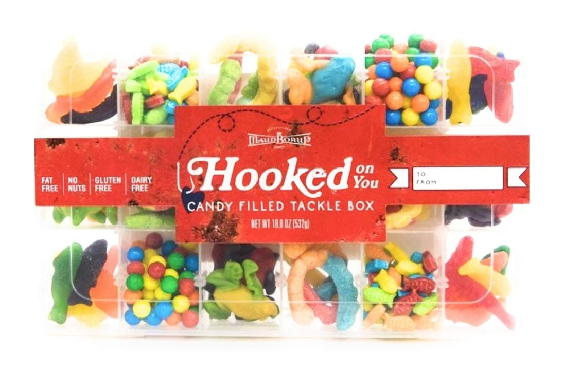 Valentine's Day Hooked on You Assorted Candy Tackle Box - 17.2oz