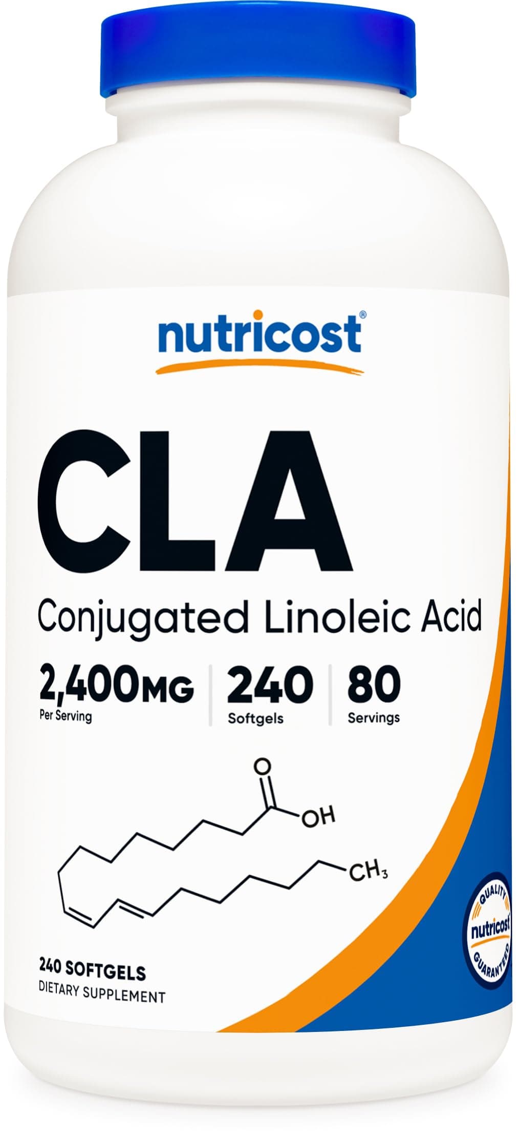 Nutricost CLA 2,400 mg, 240 Soft Gels - Gluten Free, Non-GMO, 800mg per Soft Gel