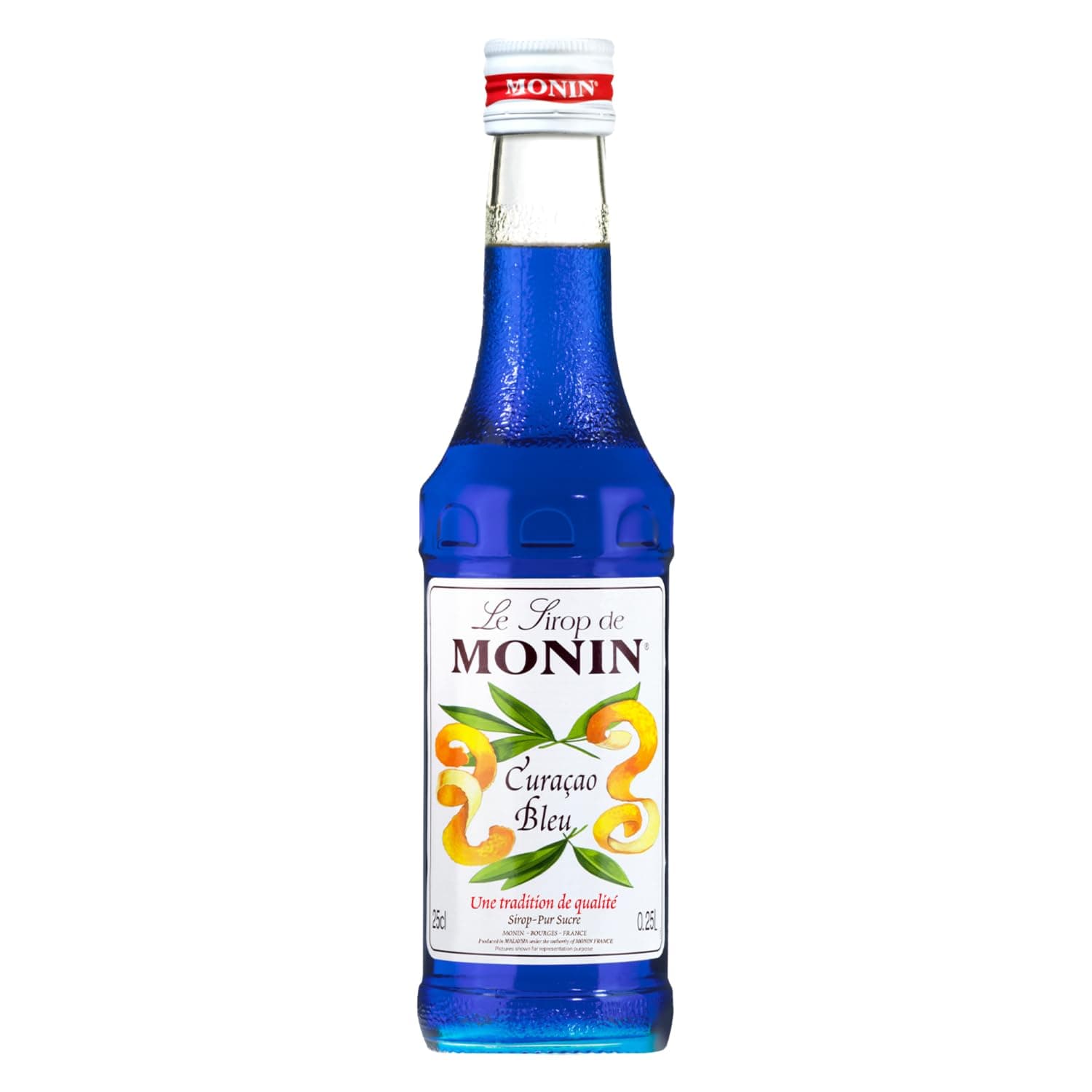 Curacao Flavoured Syrup, Bright Blue, Small, 250 Ml - Liquid