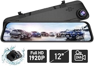 JADO G840S 12-inch Streaming RearView Mirror Car Dvr Camera Dashcam FHD Dual 1080P Lens Driving Video Recorder Dash Cam