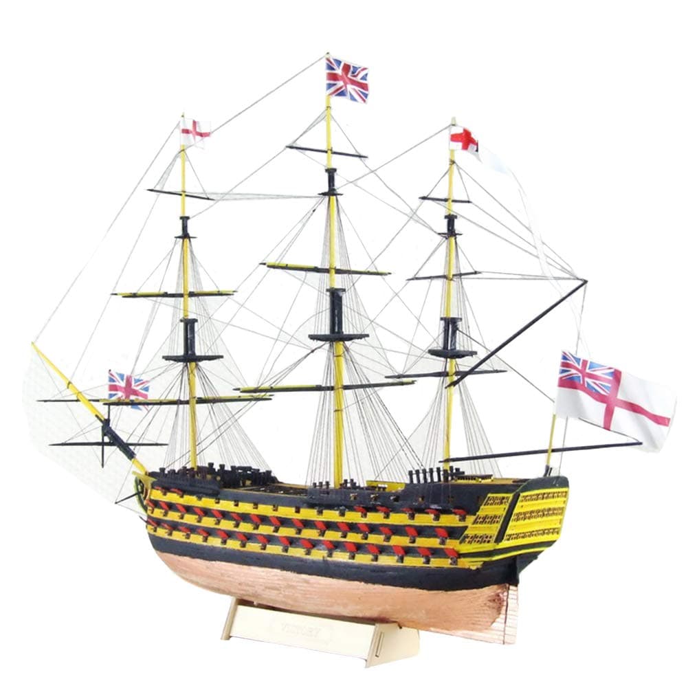 HMS Victory 3D Wooden Puzzle DIY Ship Craft Laser-Cut Model Kits to Build for Adults 1:200