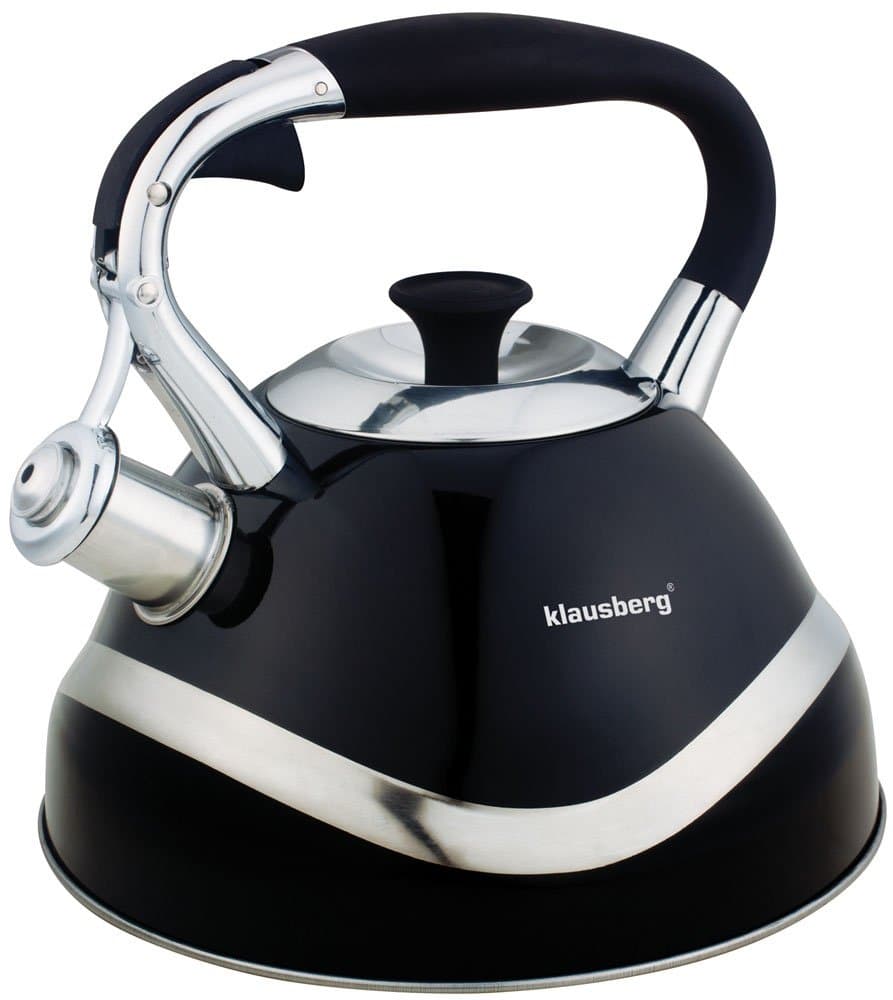 2.8 Litre Whistling Kettle Whistling Kettle Teapot Water Kettle Stainless Steel 7049 Metallic Black
