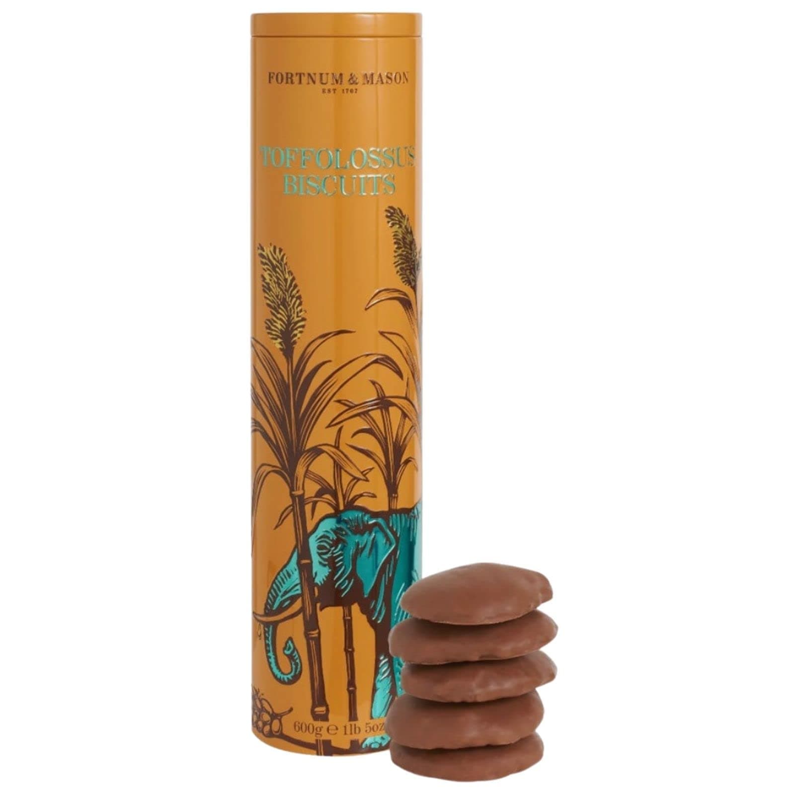Fortnum And Mason Toffolossus Biscuits 600g Milk Chocolate Covered Toffee Biscuits In Tall Biscuit Tin