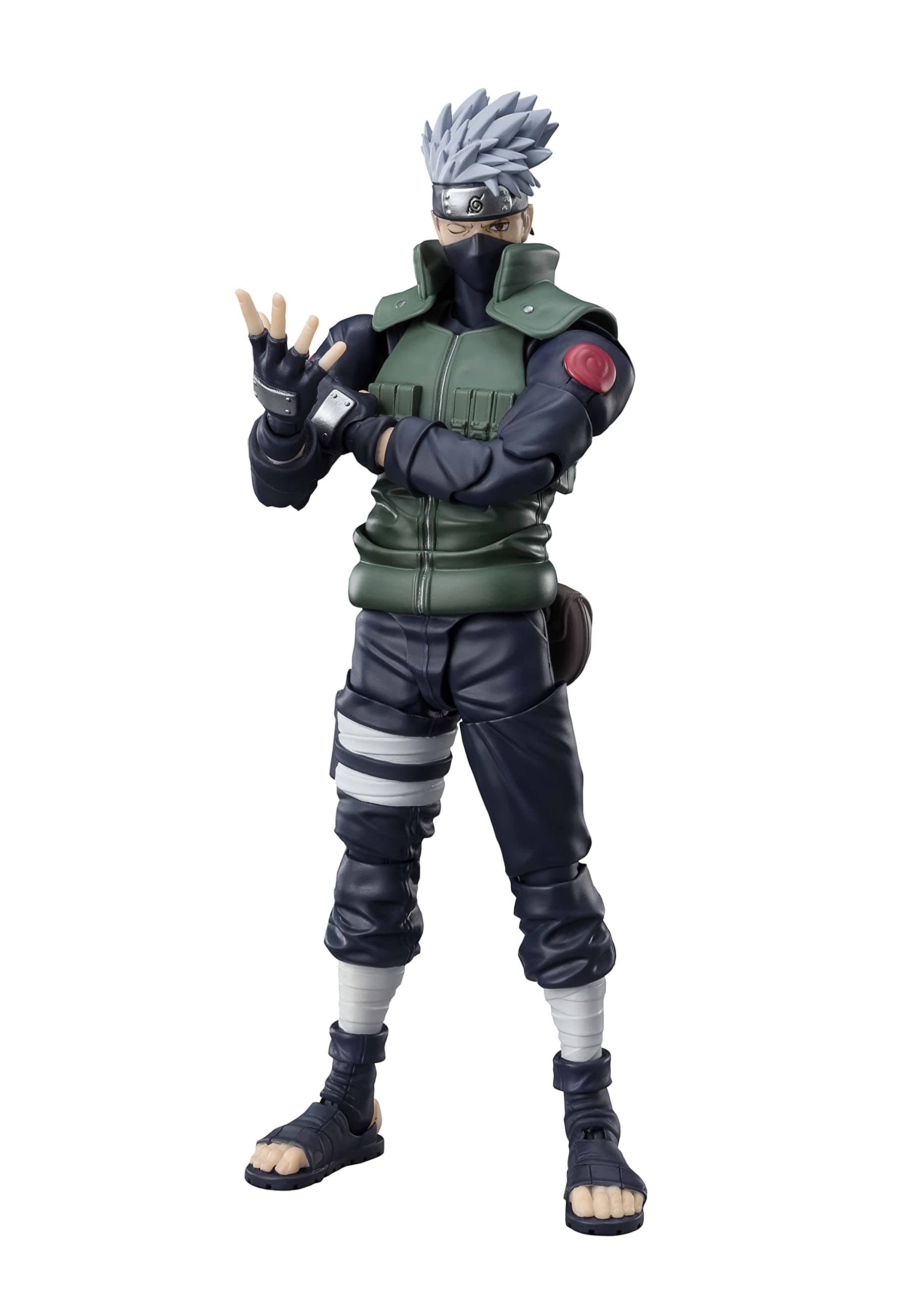 TAMASHII NATIONS S.H. Figuarts Naruto Shippuden Hatake Kakashi - Brave Hero with Sharingan - Approx. 6.3 inches (160 mm), ABS & PVC, Painted Articulated Figure