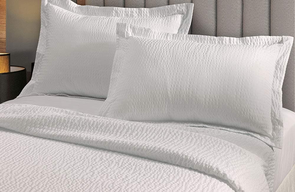 Lightweight Coverlet King Set - White Rippled Texture - Exclusive to Courtyard Hotels, Fairfield by Marriott and Residence Inn Includes 1 Coverlet and 2 Shams