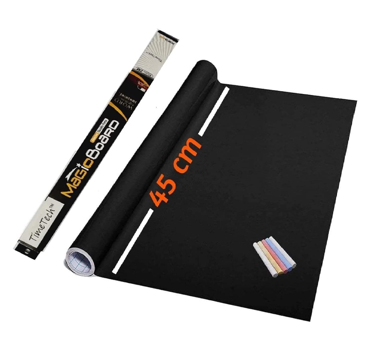 78.7 x 17.7 Extra Large Chalkboard Contact Paper Roll with 5 Color Chalk, Wallpaper Chalkboard Contact Paper Roll Chalkboard Sticker Blackboard Sticker, Chalk Paper for School, Home, Office