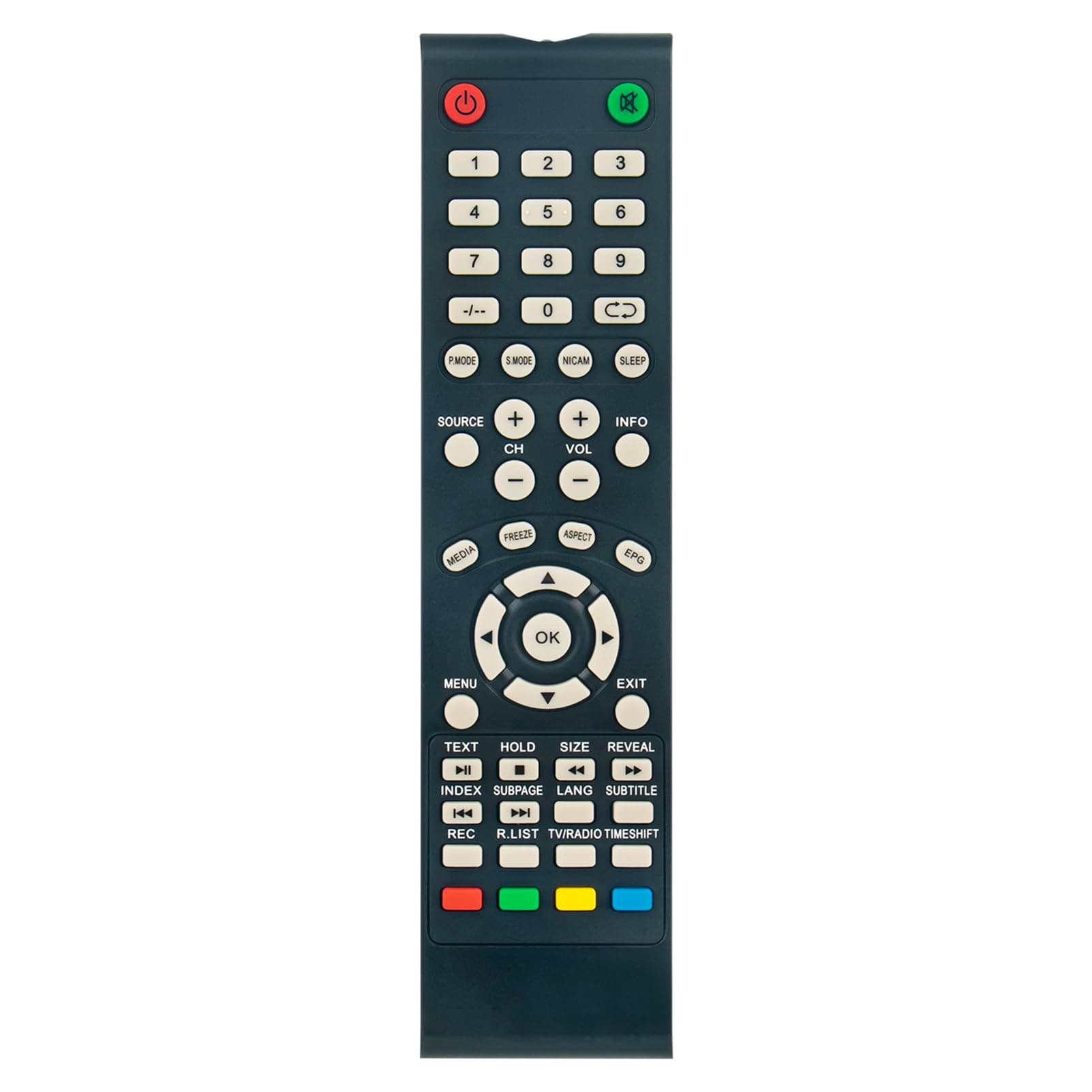 AKTV4620 Replacement Remote Compatible with AKAI Smart TV AKTV4621 AKTV4621A AKTV505T ATE48B4544K ATE48B4644K ATE48B5144K ATE55B4744K ATE55B5544K