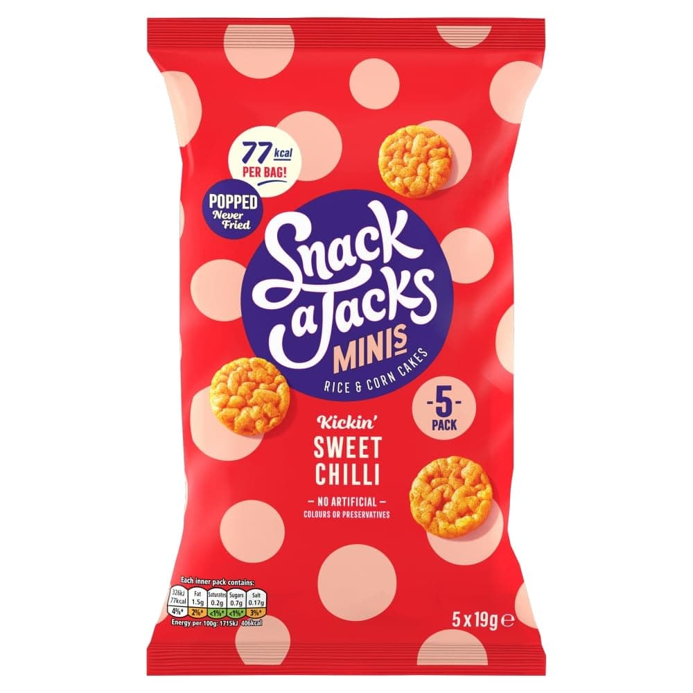 Quaker Snack-A-Jacks Kickin Sweet Chilli 5 X 19 G