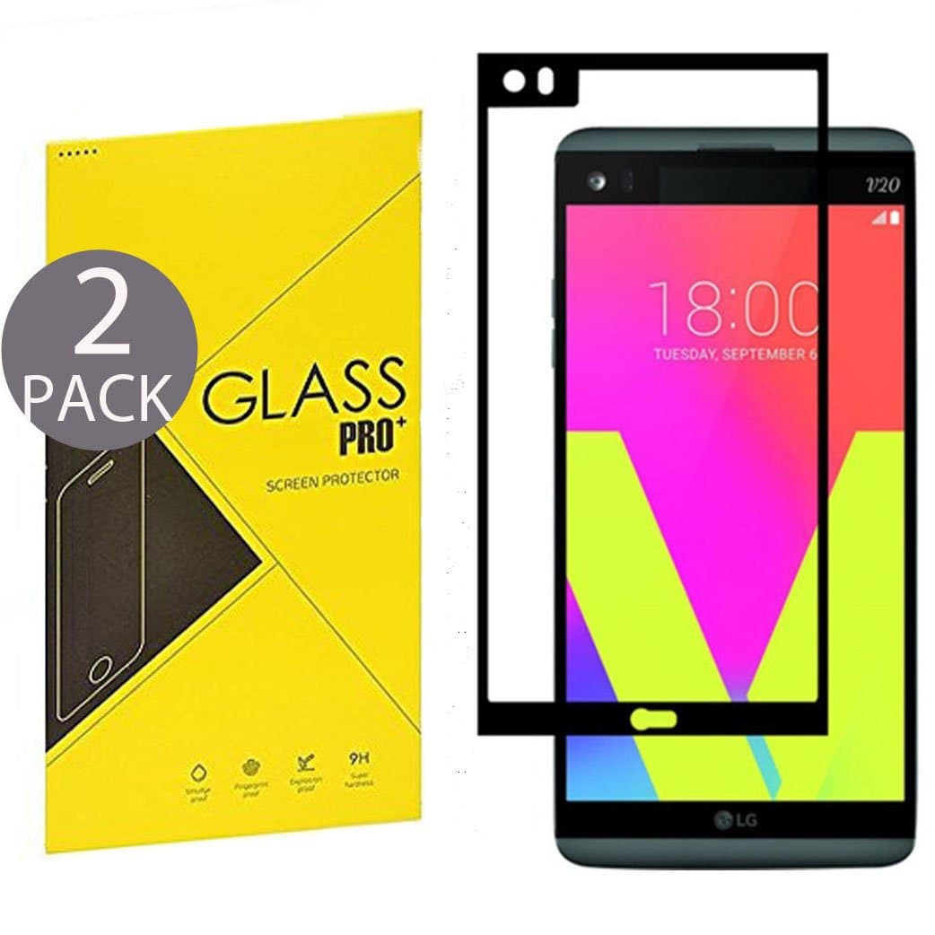 CASEPLAY for LG V20 Tempered Glass Screen Protector, [Full Screen Coverage] Anti-Scratch, Bubble Free, Lifetime Replacement Warranty (Black)