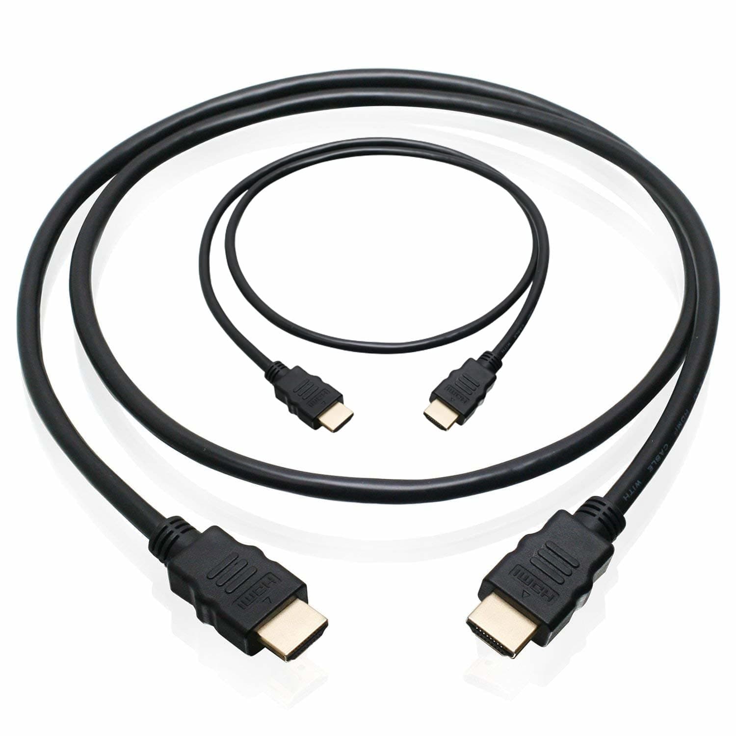 - [ 2 Pieces ] Round Cable Adaptor HDMI Short Cable - 0.47 Meter / 47 CM Small Length High Speed HDMI Cable - Ultra HD 4k x 2k HDMI Cable - HDMI M/M - 47cm HDMI 1.4 Cable