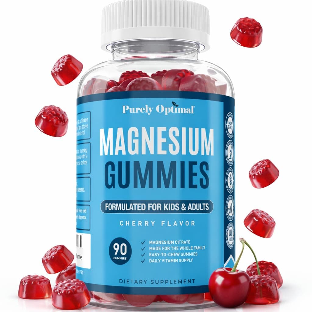 Premium Magnesium Gummies Kids & Adults - Magnesium Citrate for Digestion Support, Calm, Bone & Heart Health, Muscle & Nerve Support - Magnesium Supplement, 90 Gummies