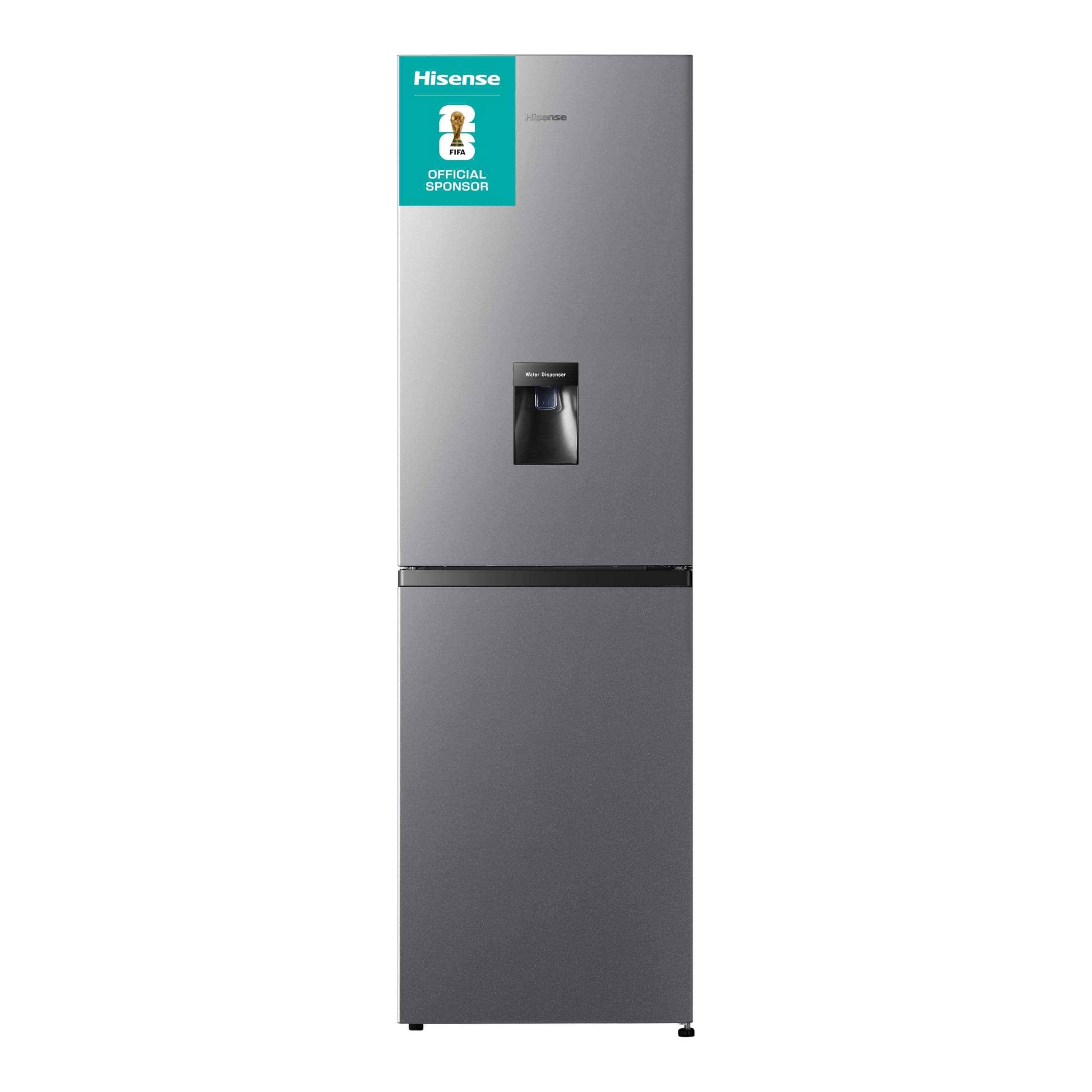 – RB327N4WCE 55cm Freestanding 50/50 Fridge Freezer - 256 litre capacity - Total No Frost - Non-plumbed Water Dispenser - Silver - E Rated, H182.4 x W55 x D55.6 (cm)