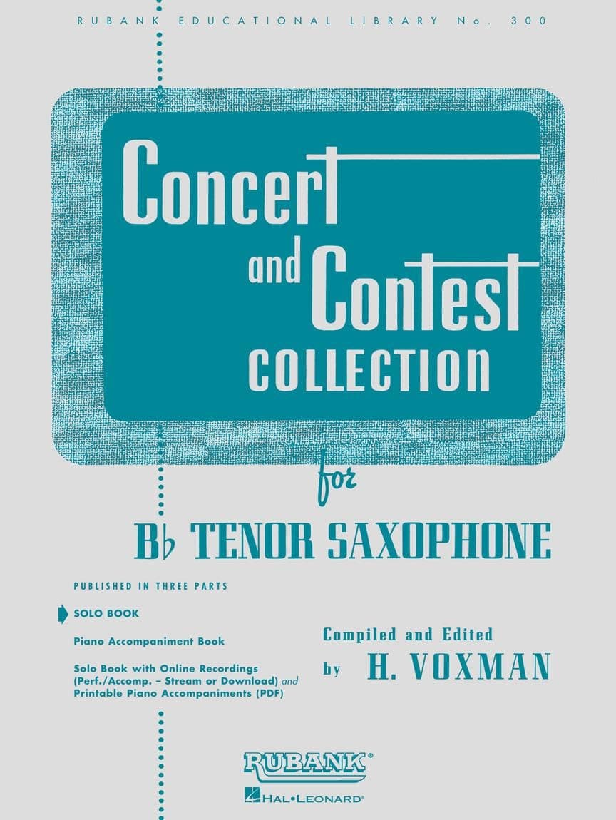 Concert and Contest Collection for Bb Tenor Saxophone | Intermediate Solo Sheet Music for Auditions and State Contests | Rubank Performance Repertoire for Students Teachers and Advancing Saxophonists