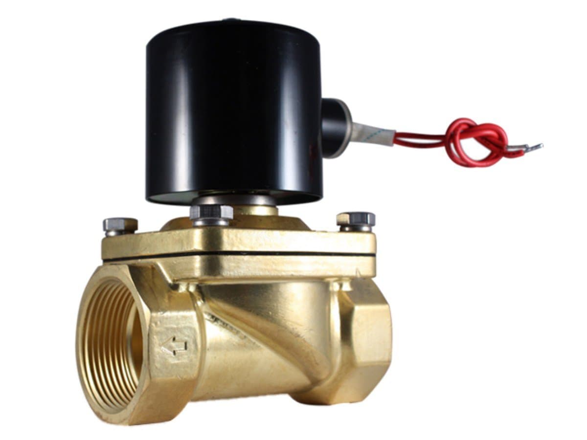 1-1/2" N.C. 110V AC Electric Brass Solenoid Valve for Water, Air, Gas, Diesel Fuel