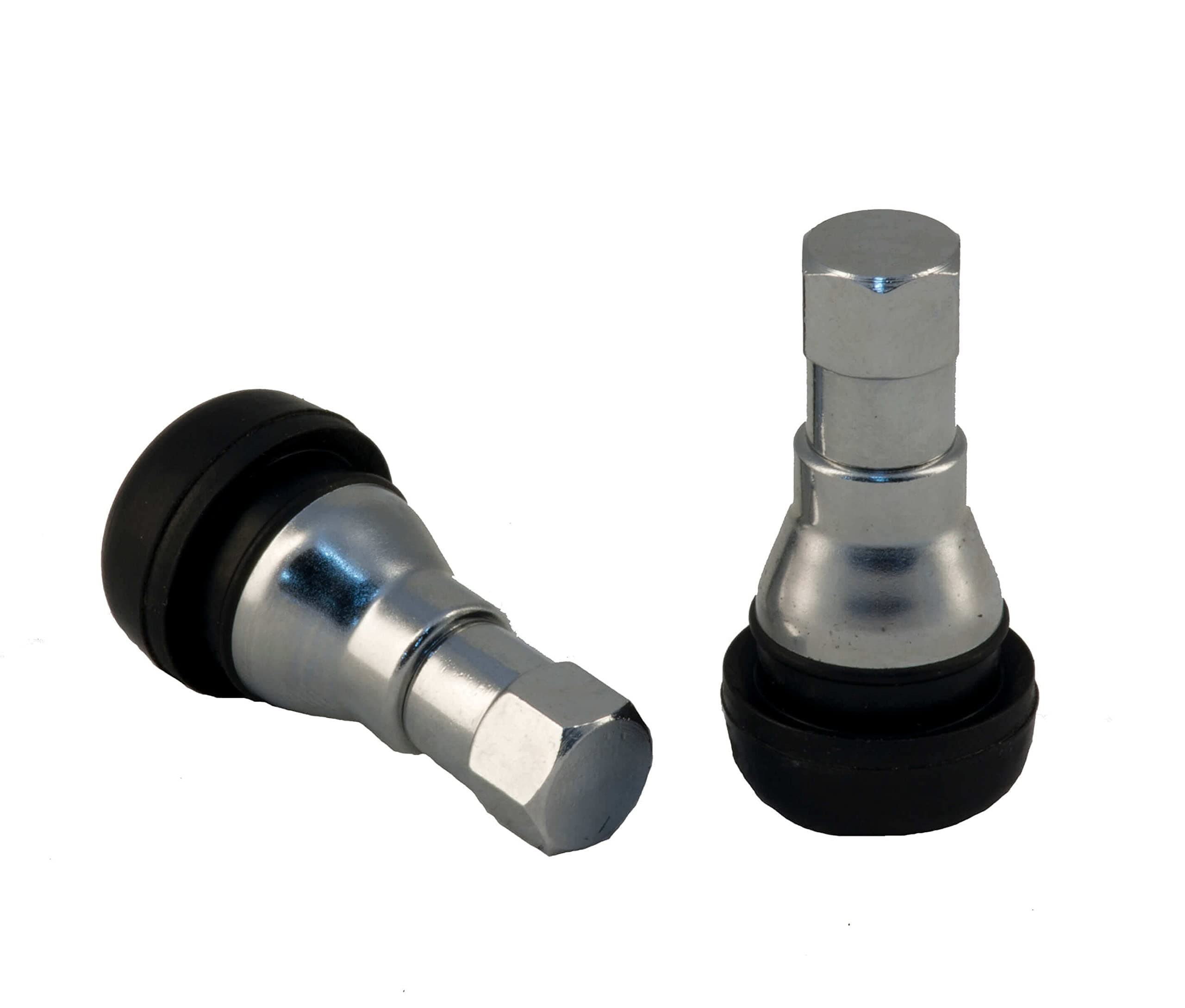 C504S Short Chrome Sleeve Rubber Valve Stem