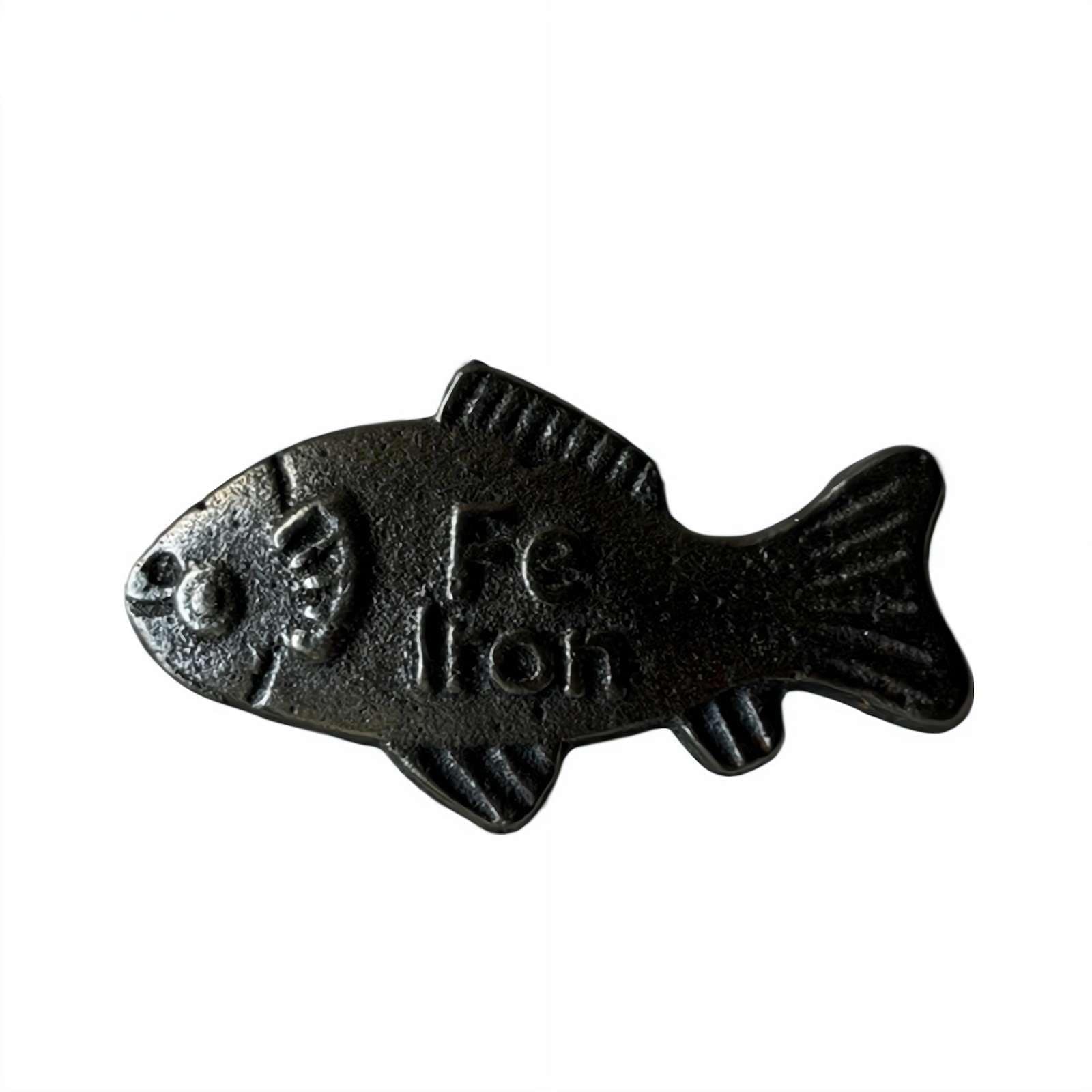 Lucky Iron Bird for Cooking, Cast Iron Bird for Iron Infused Cooking Aid, Reusable Chef Tool for Iron Deficiency, Support Solution for Vegans, Pregnant Women (1pcs Fish)