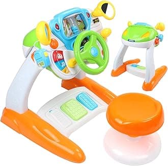 AMOSTING Pretend and Play Ride On Toys for Toddler Boys Girls Learning & Educational Baby Driver Toy Cars for Preschool Kids