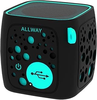 ALLWAY Small Bluetooth Speaker, Ultra Compact Mini Portable Bluetooth Speakers with Loud Stereo Sound,Rich bass,TF Card Port,164 Feet Bluetooth 5.0 Range for Laptop,iPhone,Echo,Car and More