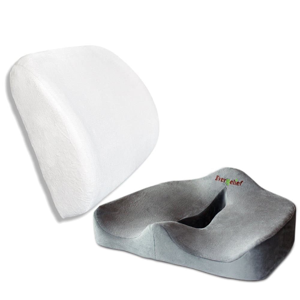 Orthopedic Coccyx Seat Cushion and Lumbar Support Pillow