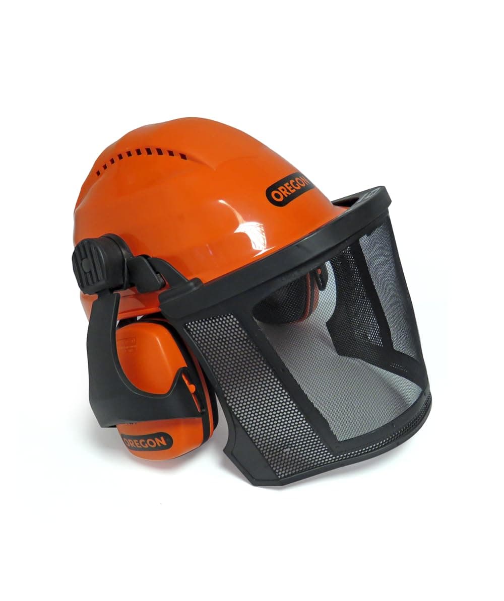 Oregon Waipoua Professional Chainsaw Safety Helmet with Protective Ear Muff and Mesh Visor, Impact Resistant Comfortable Hard Hat Safety Protection Equipment (562413)
