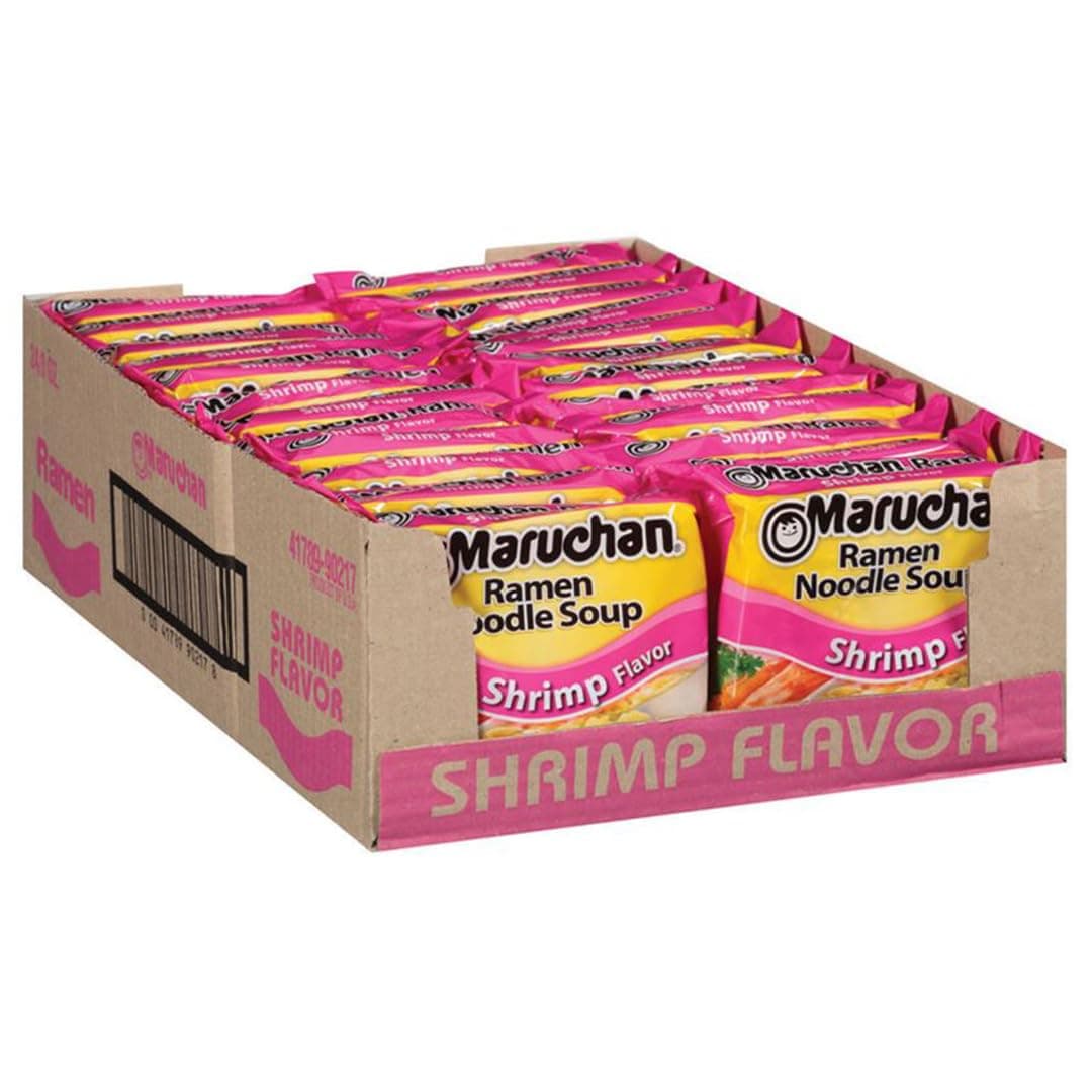 Maruchan Shrimp Flavor Ramen Instant Noodle Soup 3 Oz - 24 Count