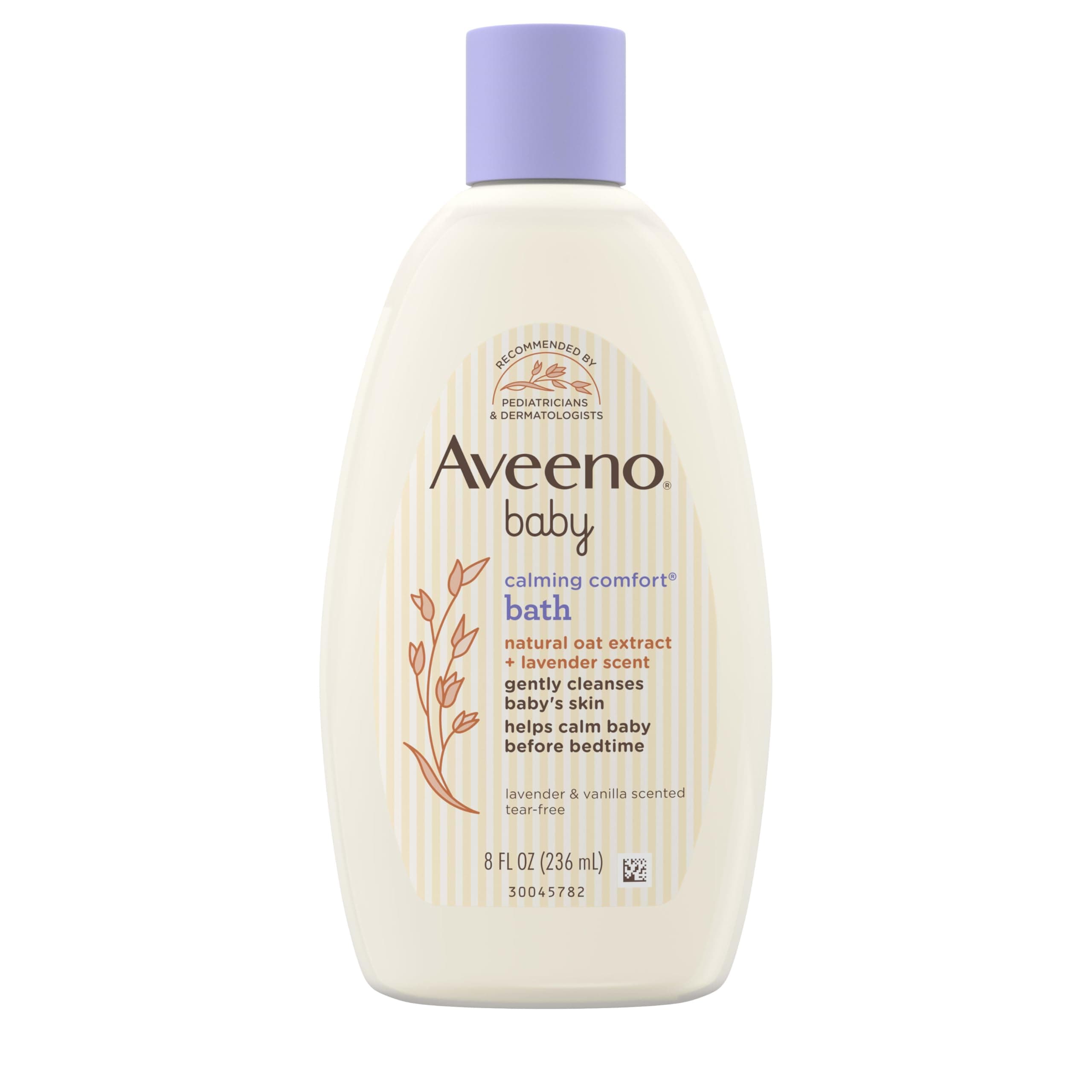 Calming Comfort Bath & Body Wash with Relaxing Lavender & Vanilla Scents & Natural Oat Extract, Tear-Free Formula, Paraben-, Phthalate- & Soap-Free, 8 fl. oz