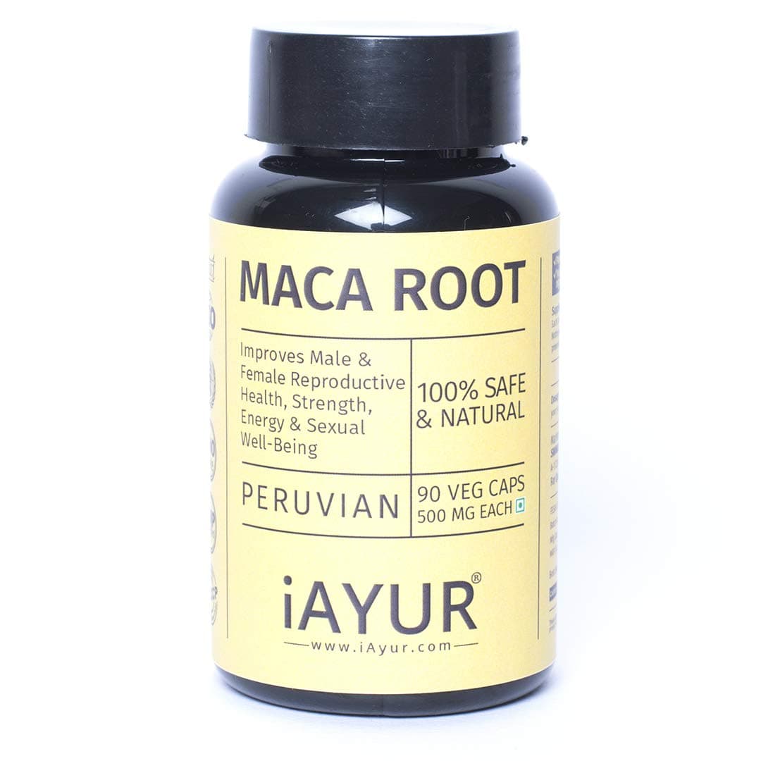 iAYUR Maca Root Extract 500 Mg 90 Veg Capsules | Scientifically Tested 100% Potent, Natural, Pure & Safe - Peruvian Origin