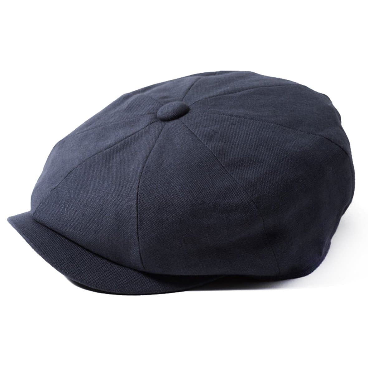 Failsworth Hats Alfie Irish Linen Bakerboy Cap - Navy
