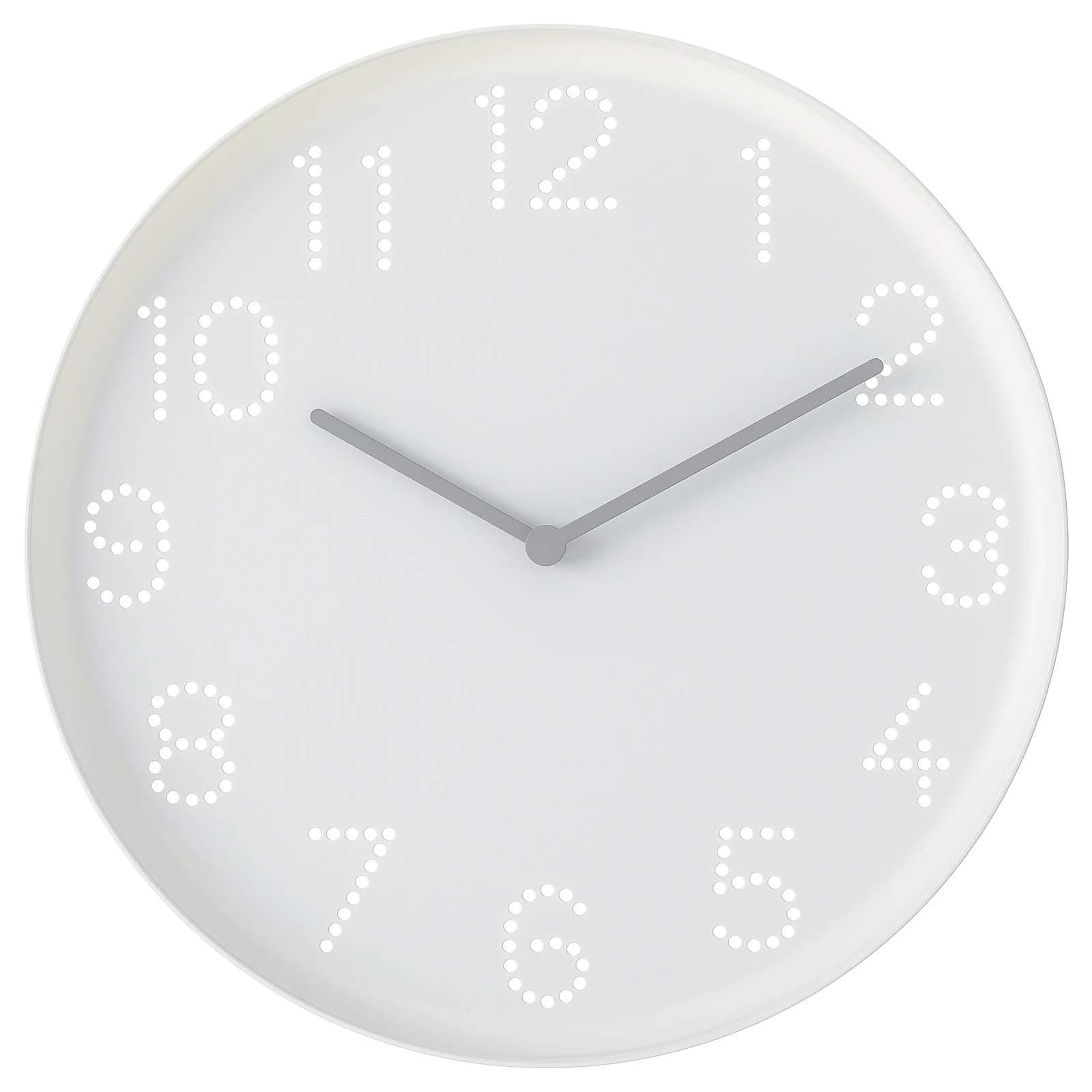 Wall Clock (25 Cm, 9 Inch, White) - Analog, Plastic