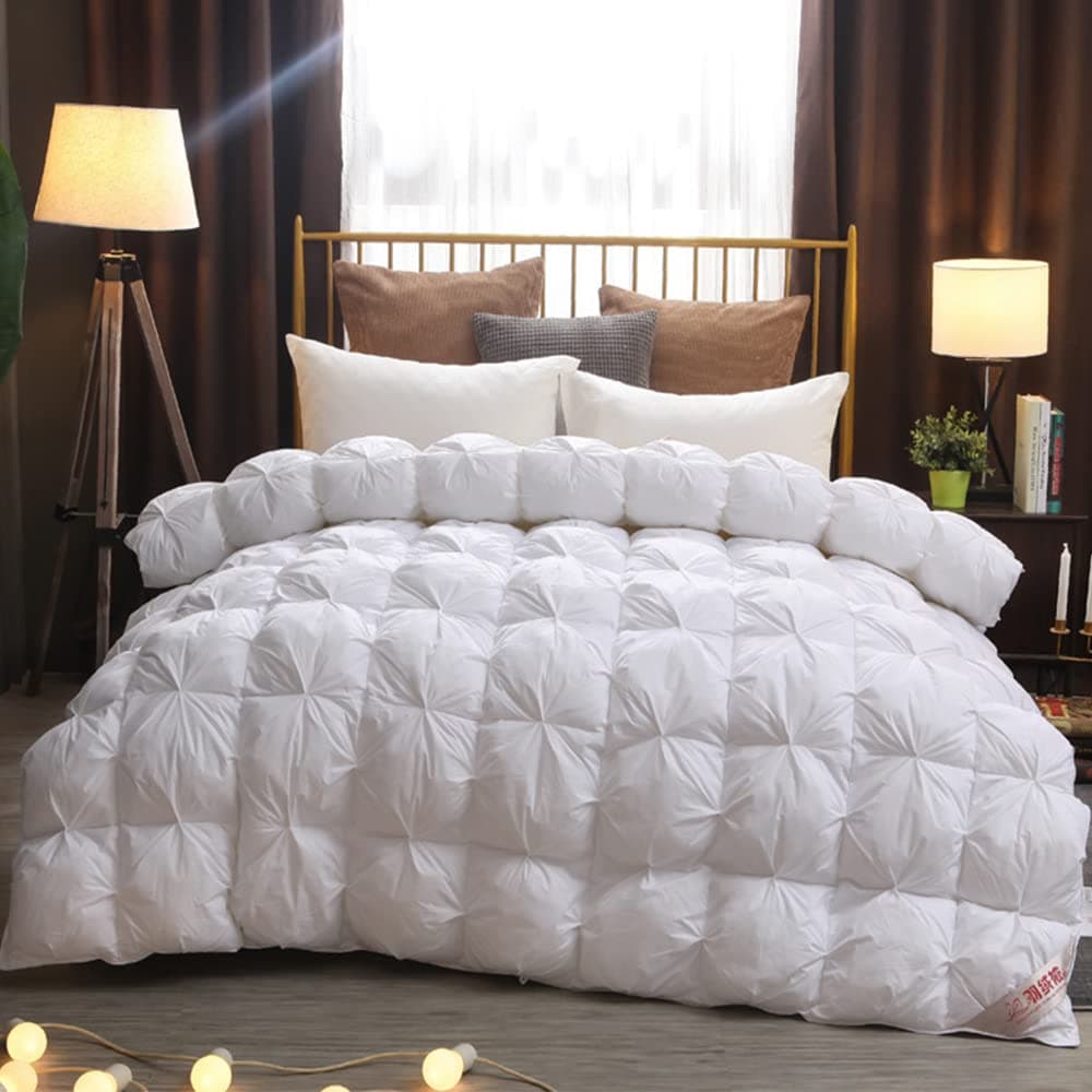 BEILA 95% Goose Down King Size Duvet Plus King Size Duvet Combination All Seasons Duvet King Size with 100% Down-Proof Cotton Shell Hypoallergenic,White,200 * 230cm