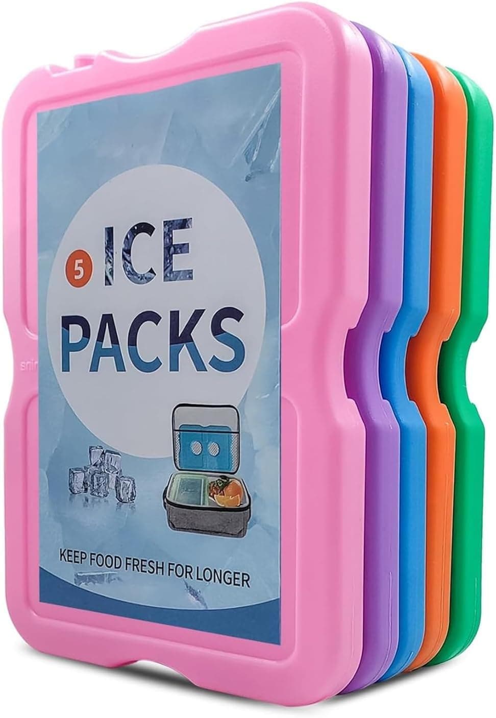 Roe Tenpo Home Freezer Blocks Ice Packs for Lunch Bags and Coolers - Slim, Reusable and BPA-Free Freezer Packs