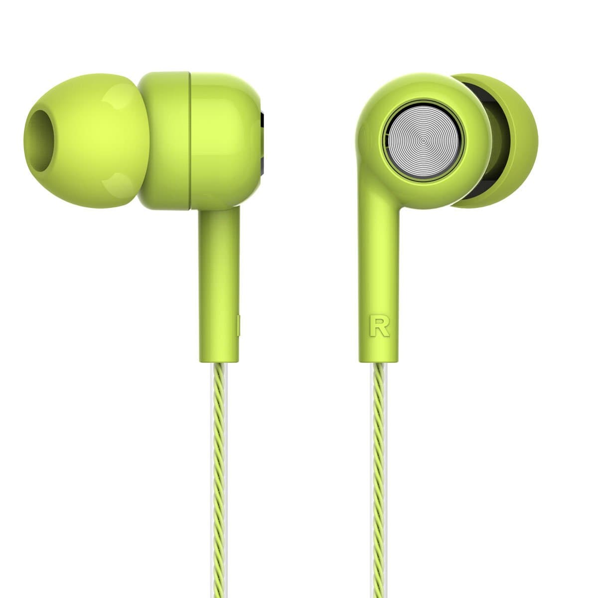 Middox Tech Excellent Series 358 Earbuds with Microphone and Remote, Sound for iOS, Android, Note 4 5, Galaxy s5 Earbuds, Headphones and Free Eva Carry case (Green X1)
