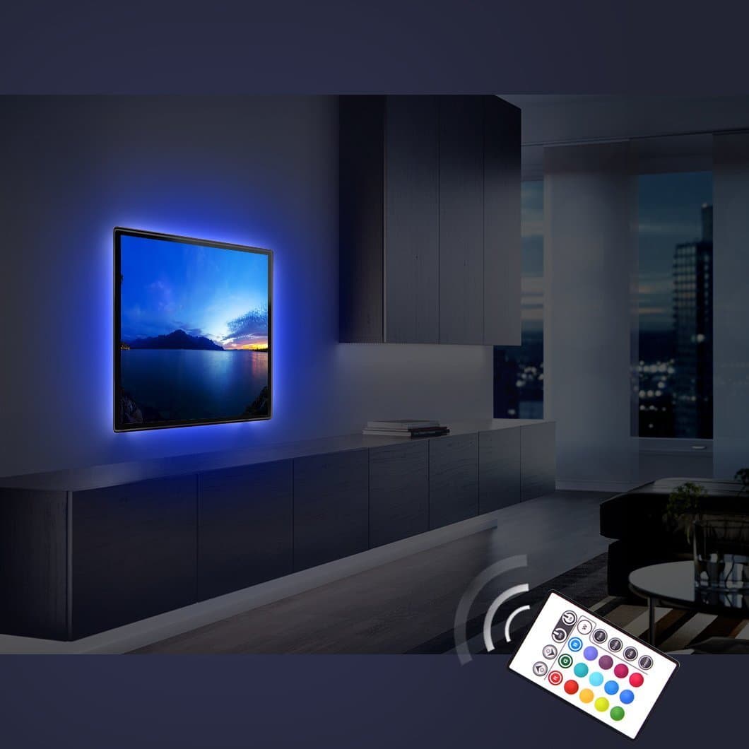 Derlson® Bias Lighting for HDTV. Decorative Light / LED Strip Lights / Backlight Kit for Home-Theater ,Under Cabinet , PC Monitor, Furniture, Ambience，Decoration (Multi-Color RGB,USB Powered , Remote Control)