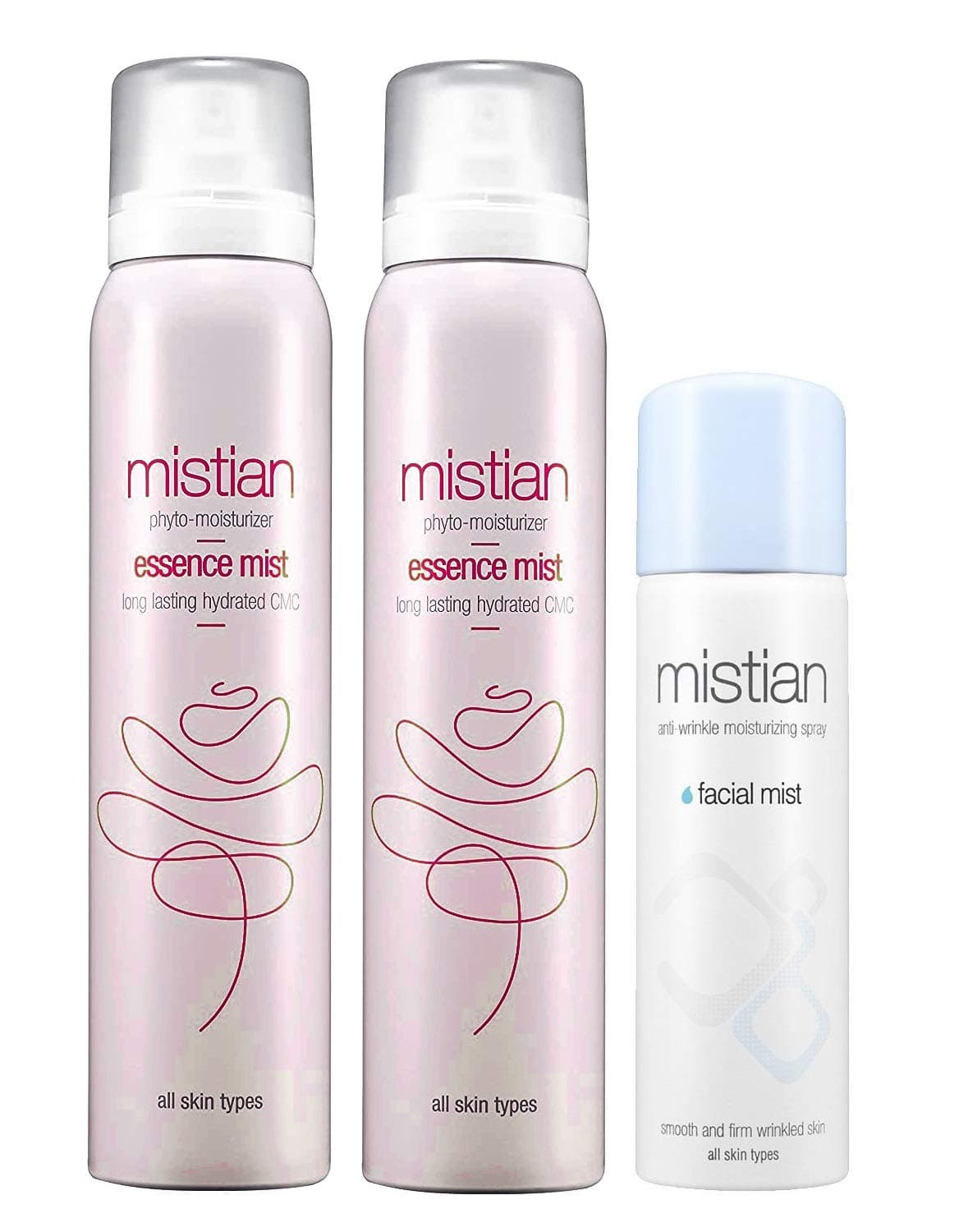 Mistian Deep Moisturizing Essence Mist Spray 100ml x2 & Original Mist 50ml | Rose Water, Witch Hazel, Hyaluronic Acid, Collagen & Allantoin |