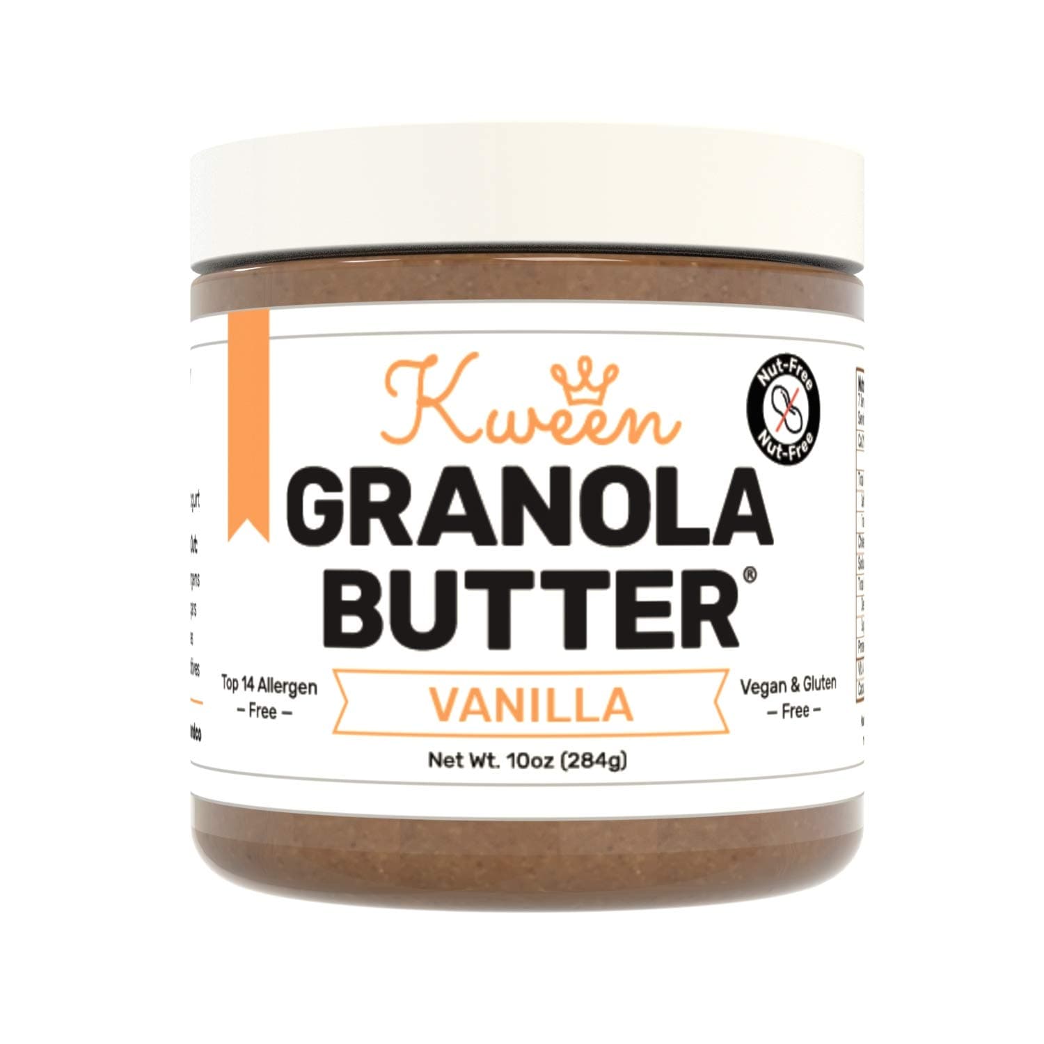 Kween Vanilla Granola Butter (1 Jar) | Tree Nut Free, Peanut Free, and Allergen Friendly Snack Spread