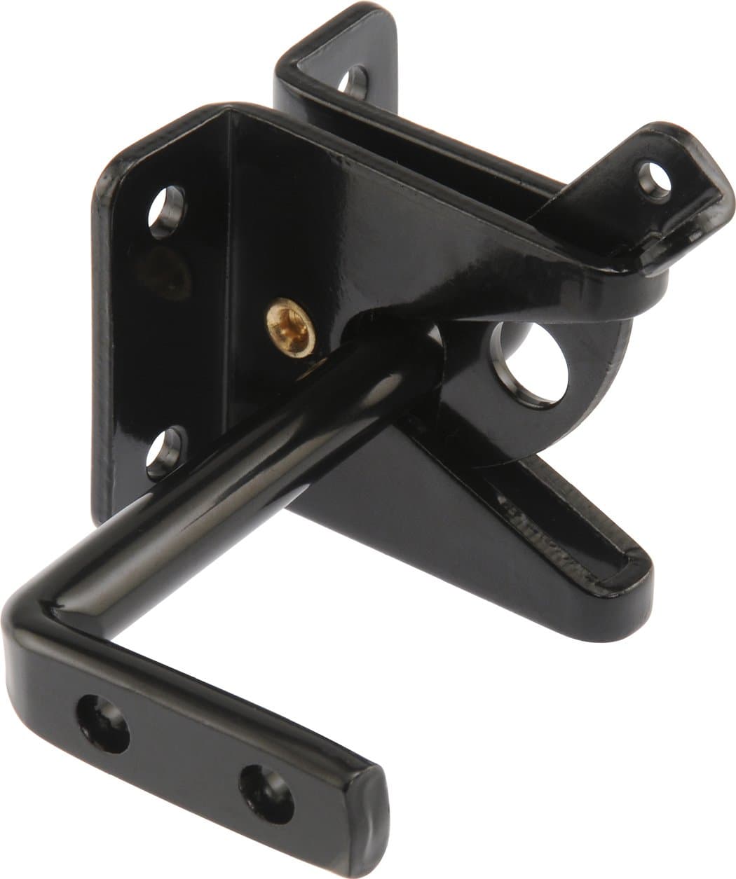The Hillman Group 853342 Out Swinging Gate Latch - Black Finish 1-Pack