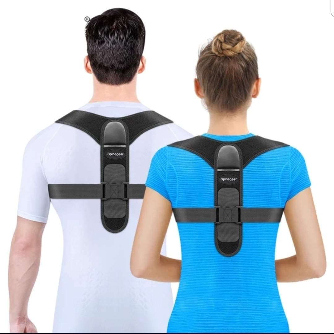 Spinegear Posture Corrector Adjustable back brace, back support, shoulder straps slouching corrector, upper back harness posture back straightener Pain Relief For Men And Women