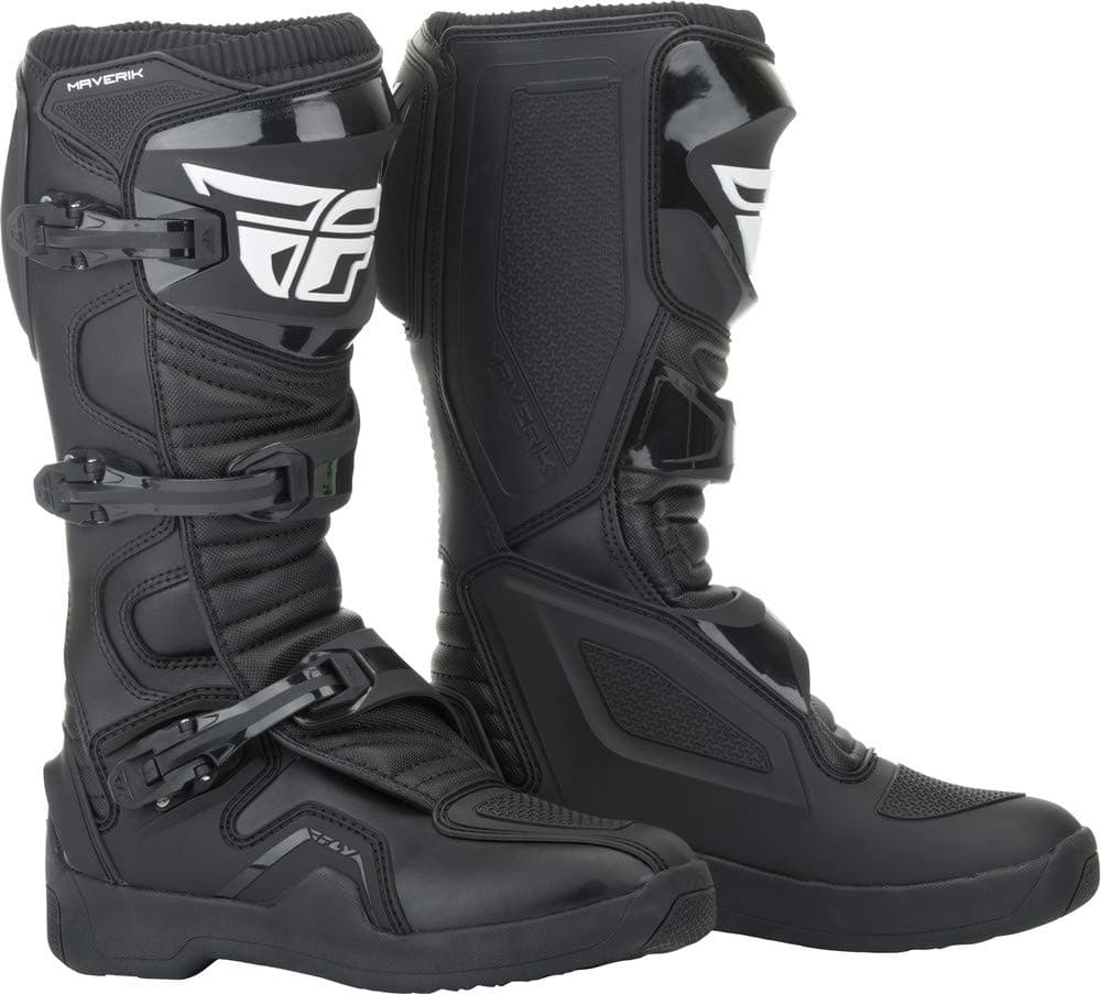 FLY Racing Men's Maverik LT Motocross Dirt Bike Boots, CE EN13634 | Articulated Ankle, Quick-Lock Buckles, Rubber Heat Shield, Lugged Outsole