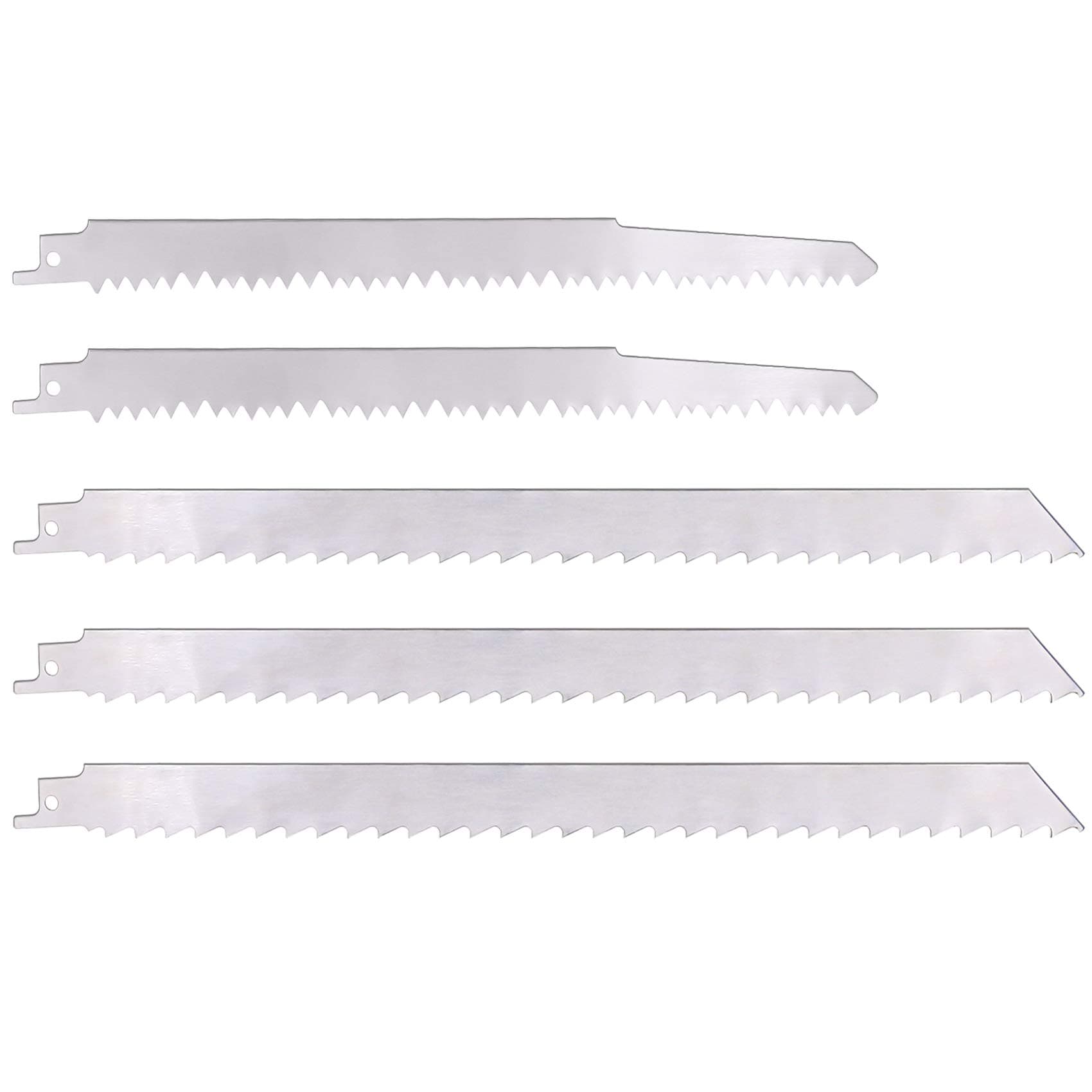 Stainless Steel Reciprocating Saw Blades for Meat, Big Tooth Unpainted Reciprocating Saw Blades for Food Cutting, Big Animals, Frozen Meat, Beef, Sheep, Cured Ham, Turkey, Bone
