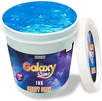 SNEKI (1 Kg) Blue Galaxy Slime for Kids DIY Fruit Scented Metallic Magic Toy Slimy Slime Gel Jelly Putty Art Toys Birthday Gift Box for Boys Girls 3 to 10 Years