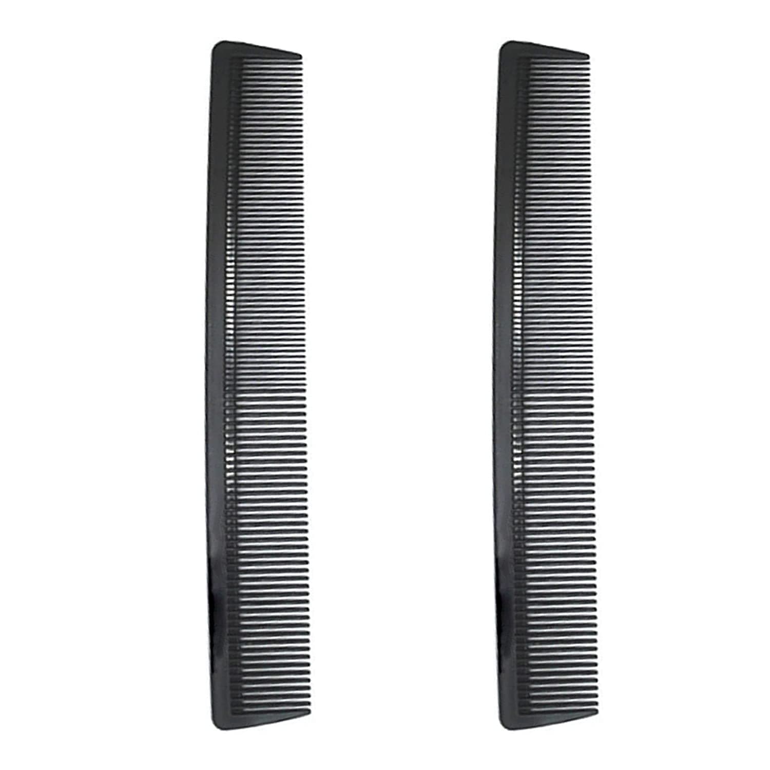 Carbon Fiber Cutting Comb - Professional 8.3" Anti-Static Heat Resistant Fine and Wide Tooth Comb for All Hair Types, 2 Pack