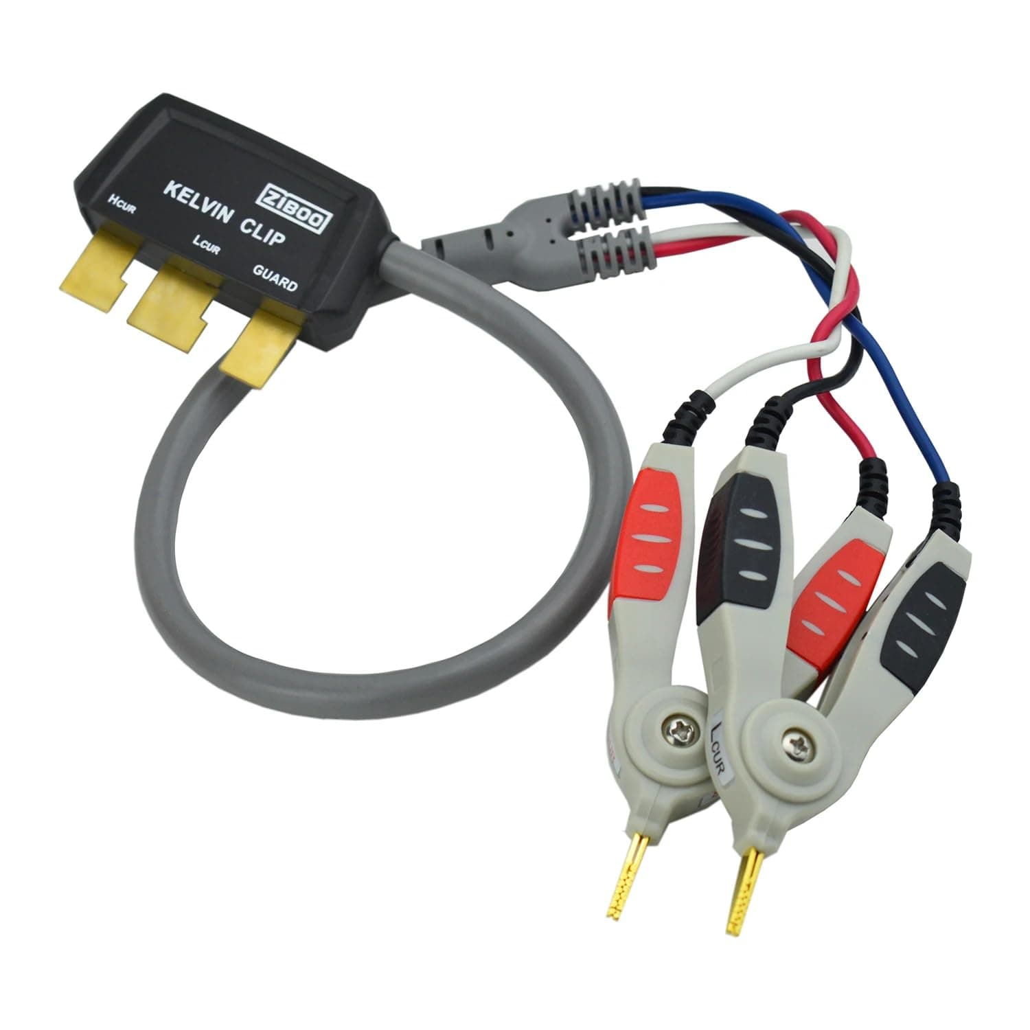 ZIBOO ZB-L100K Handheld LCR Test Clip Universal Digital Bridge Kelvin Test Line SMD Chip