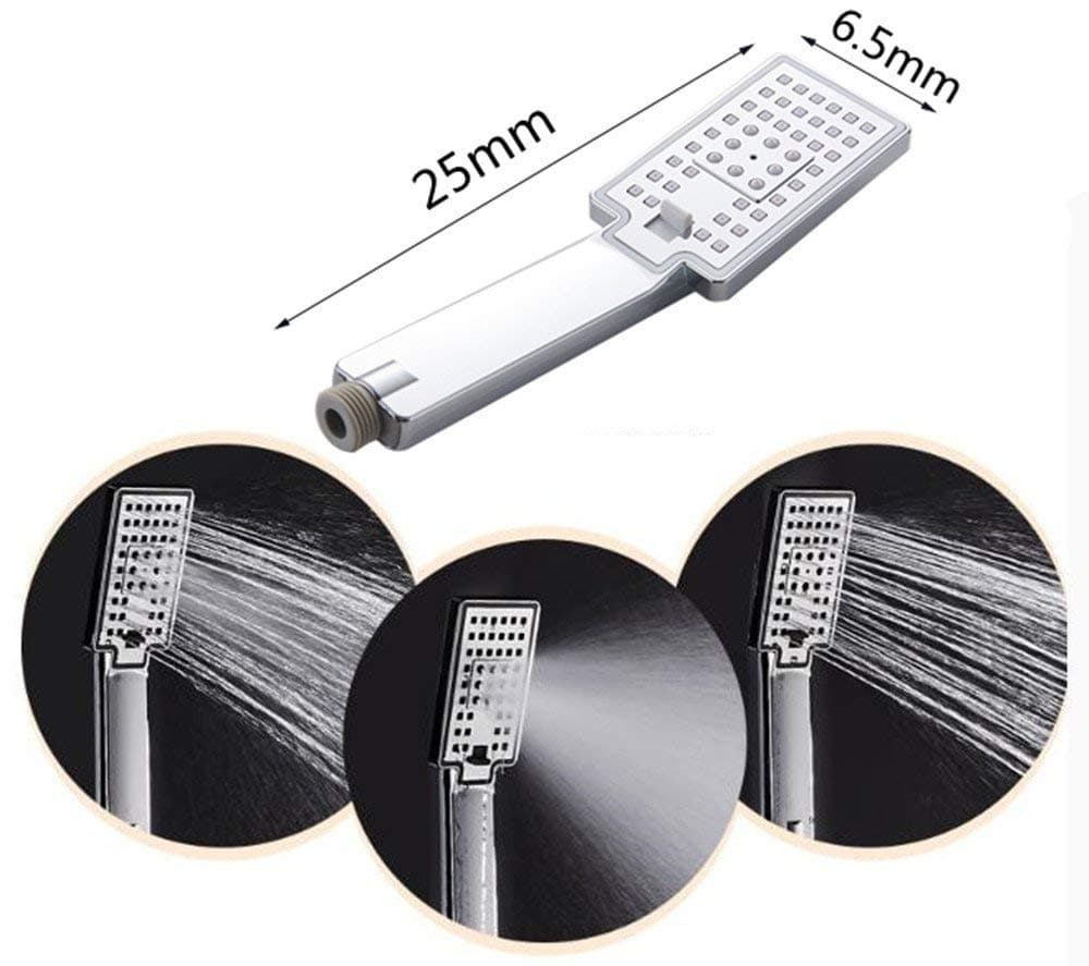 ELLO&ALLO Shower Panel System Tower with Shelf, LED Rainfall and Mist Head Rain Massage Stainless Steel Shower Fixtures with Adjustable Body Jets, Brushed Nickel