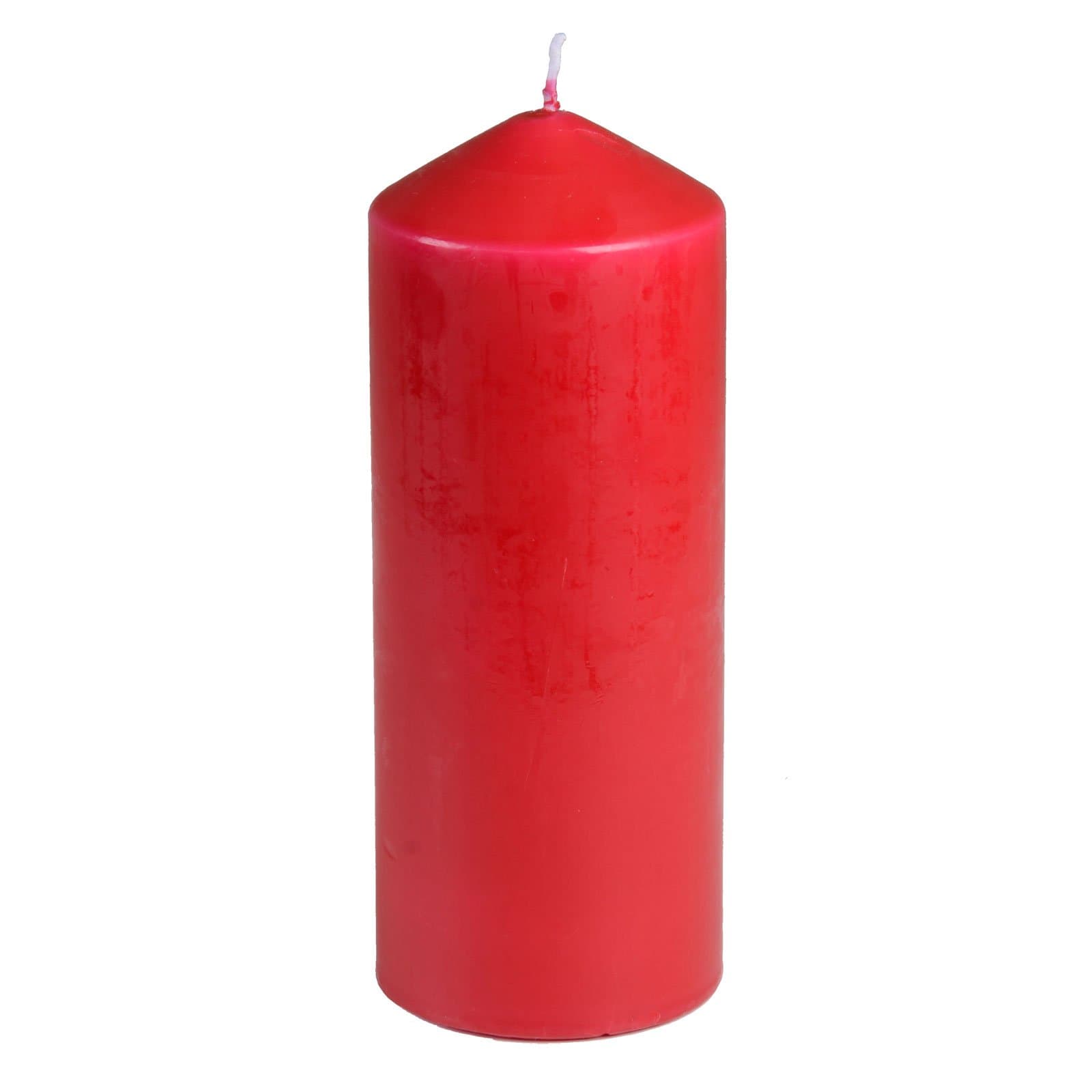 Baltus Long Burning 70 Hours Unscented Church Pillar Wax Candles - Red, 45 Hrs
