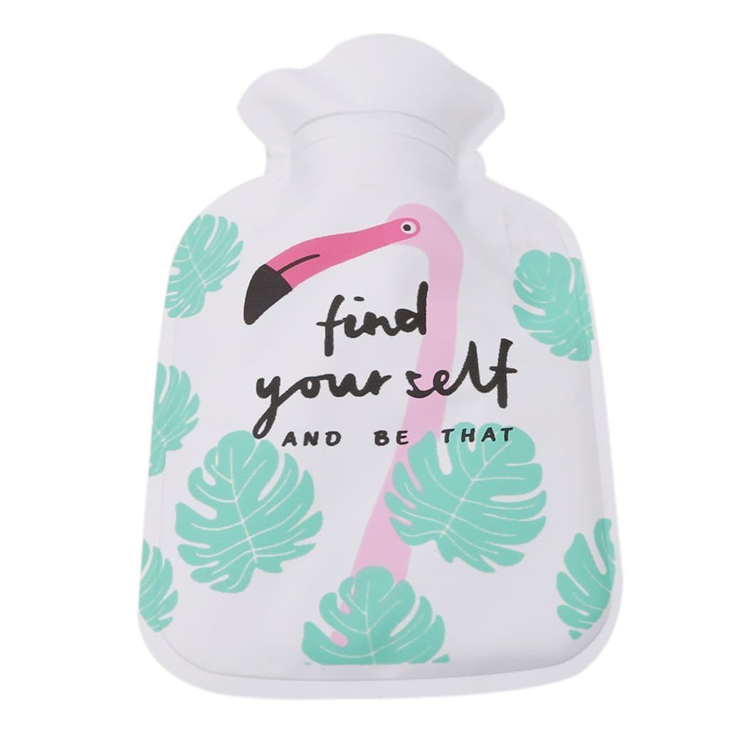 Pengmma Flamingo Pattern Mini Hot Water Bottle Bag Hand Warmer Hot Pack