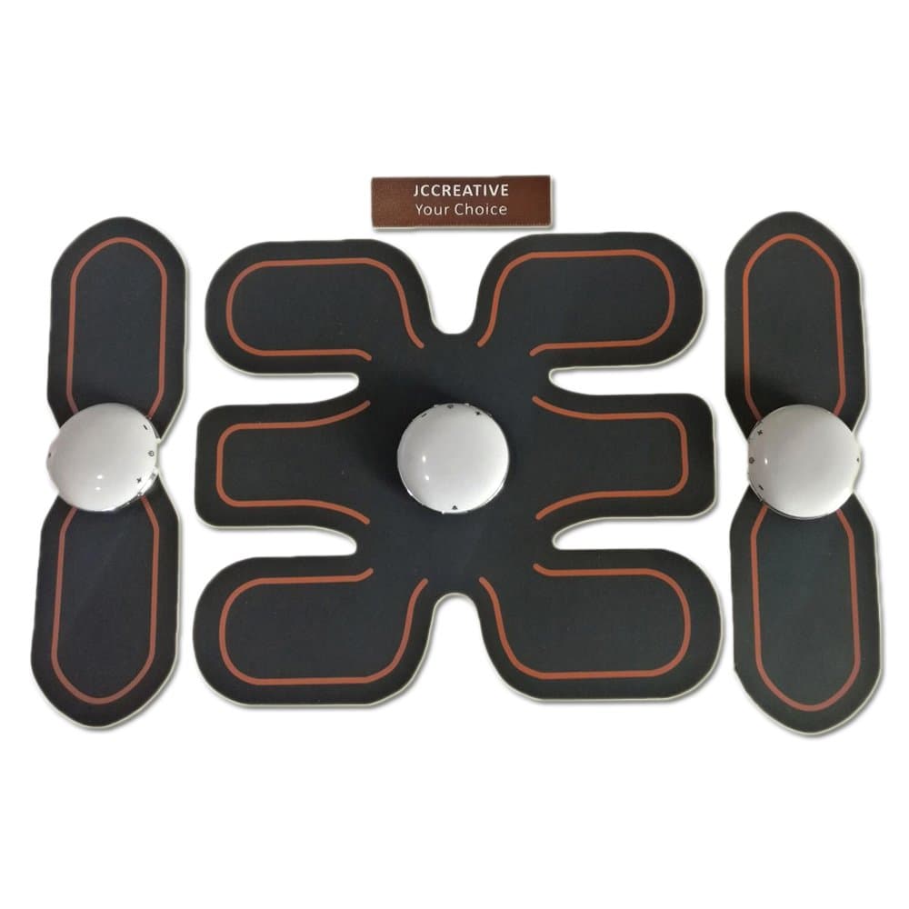 EMS Abs, EMS Abdominal, Six Pack Abs Trainer Muscle Stimulator JCCREATIVE CR2032 Button Cell Power Home Workout For Men Women