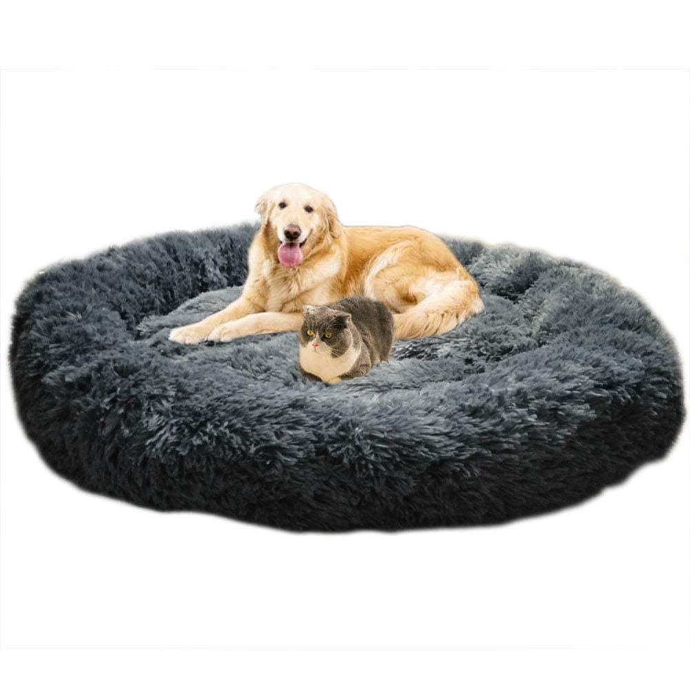 Telismei Deluxe Fluffy Extra Large Dog Beds Sofa, Washable Round Dog Pillow Cushion Pet Bed for Large Extra Large Dog