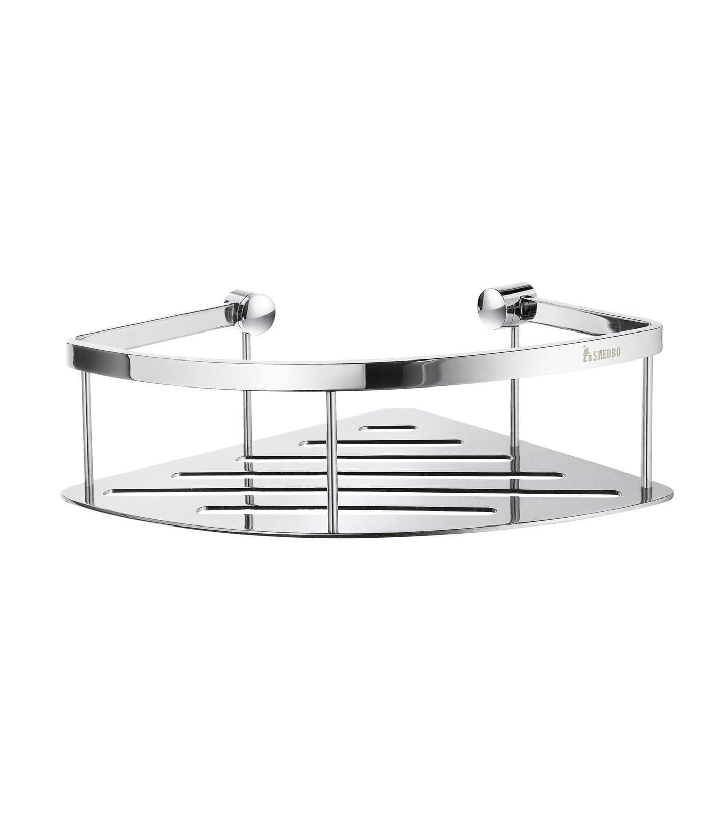 Smedbo DK3031 Design Corner Basket, Polished Chrome, 8.3000000000000007 x 20.9 x 25.7 cm